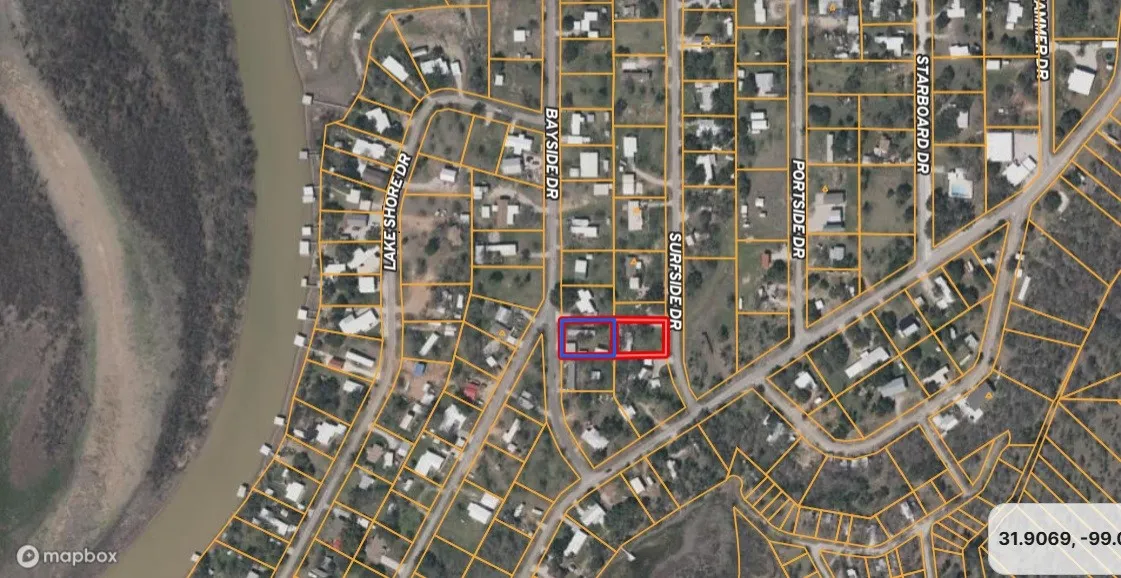 Aerial map of property and surrounding area