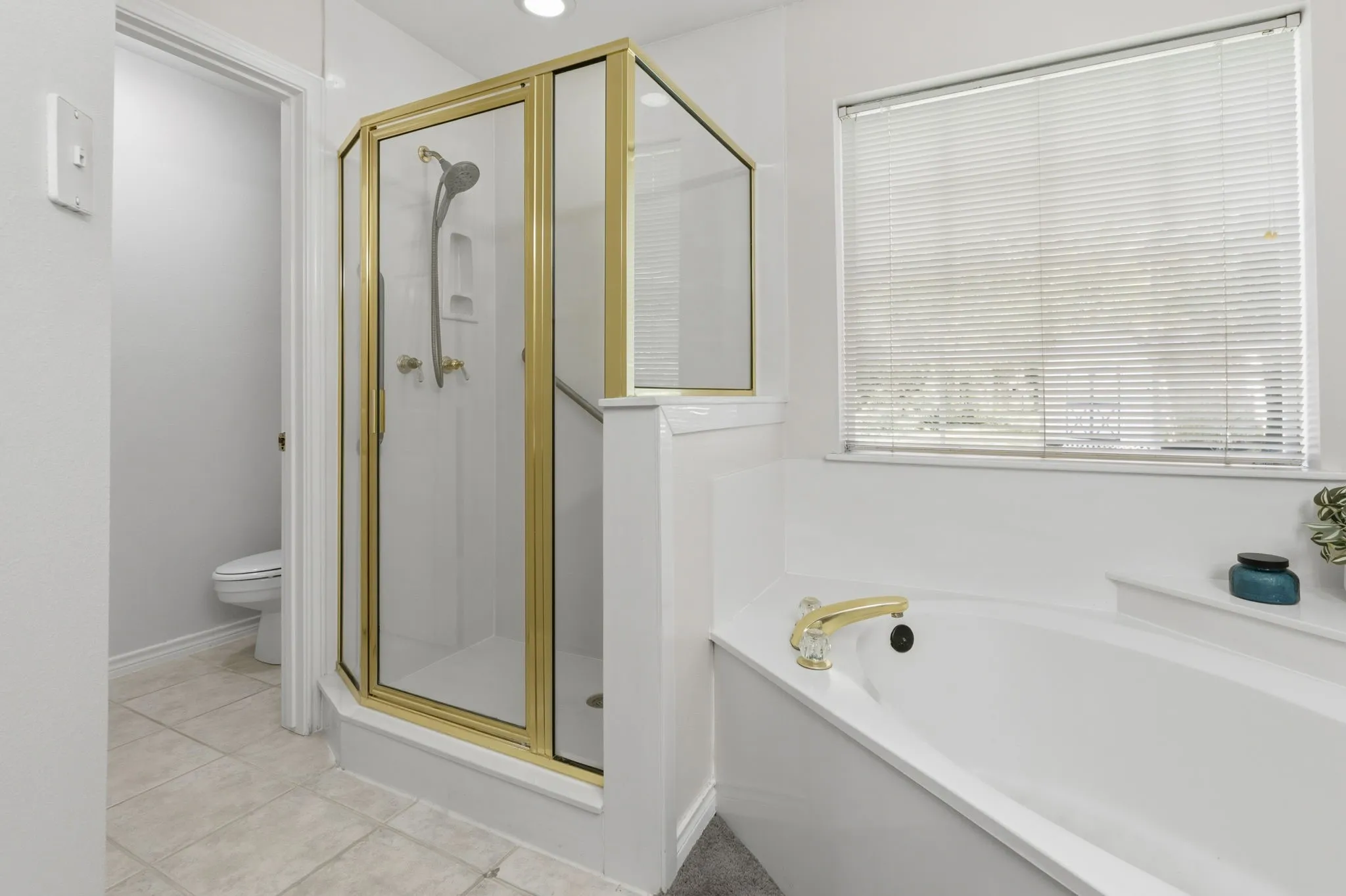 The primary suite features a door to pation and ensuite bath with oversized garden tub, walk-in shower, dual sinks, and a large walk-in closet.