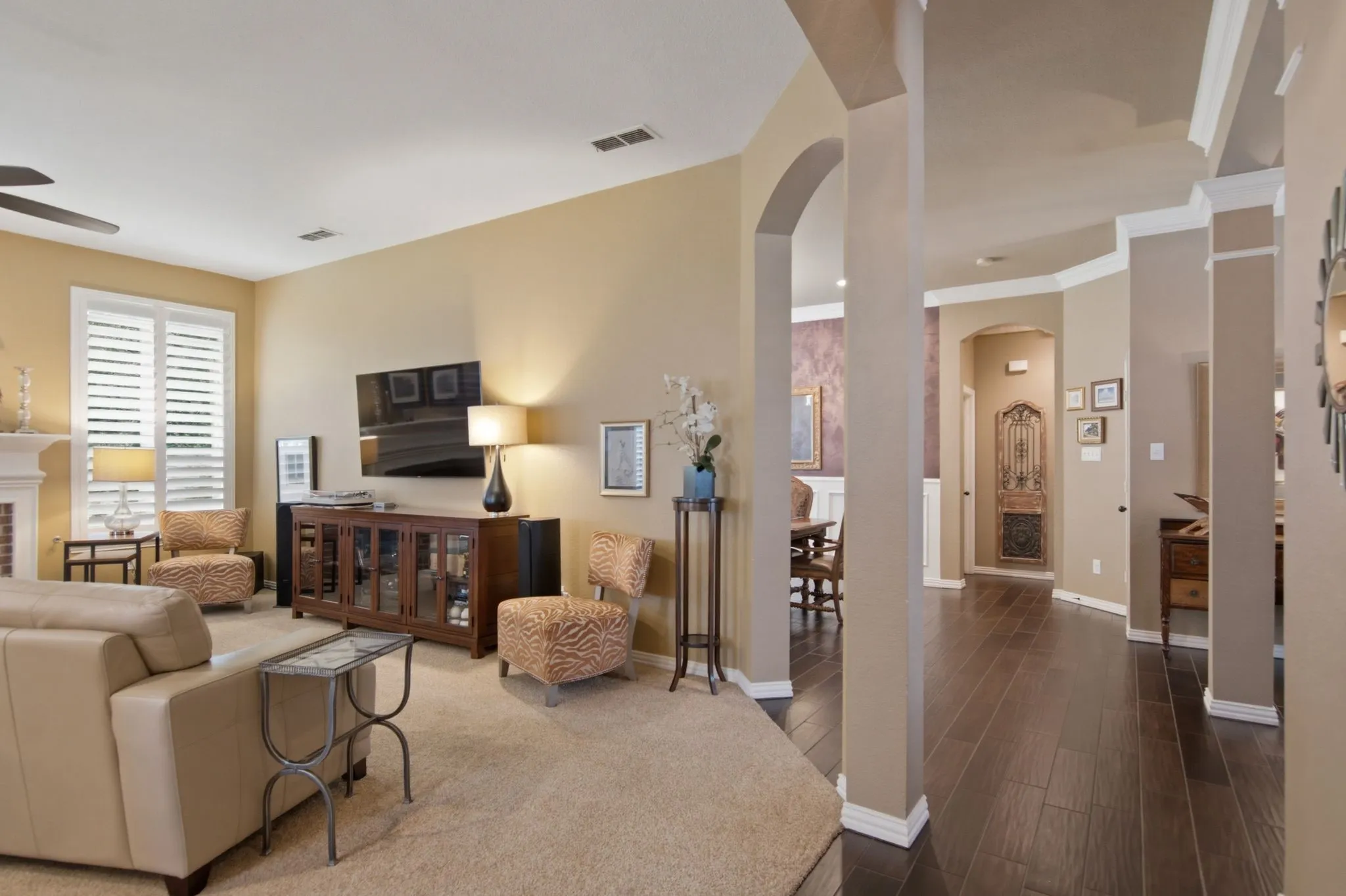 Note the architectural details in the arched doorways.