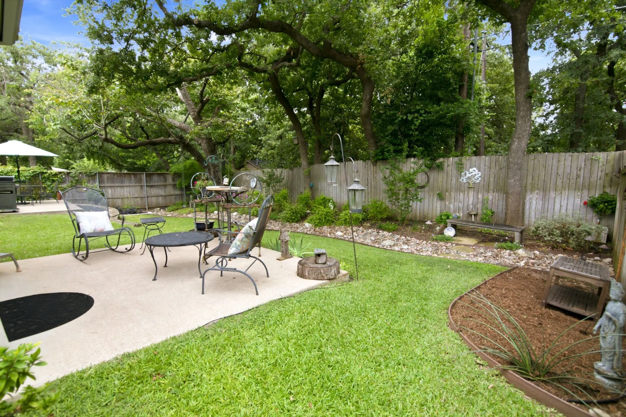 This patio is just off of the primary bedroom. A great place to unwind.