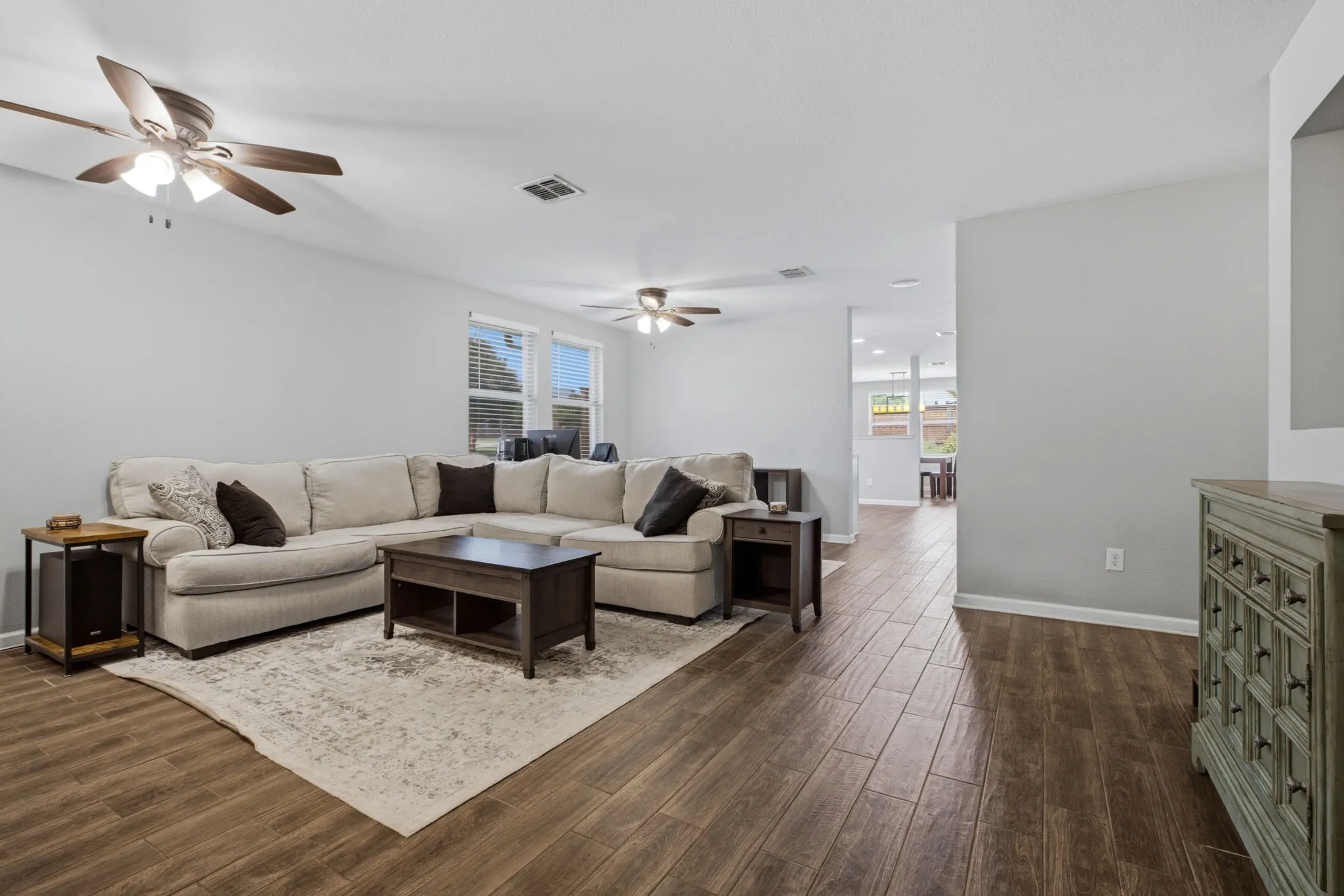 Entry to open living room