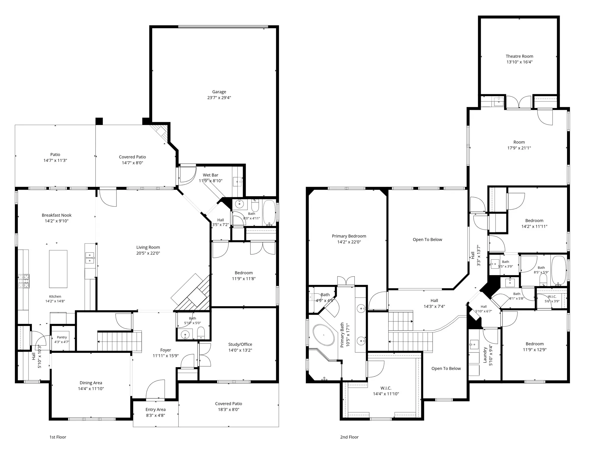 Combined level floor plan