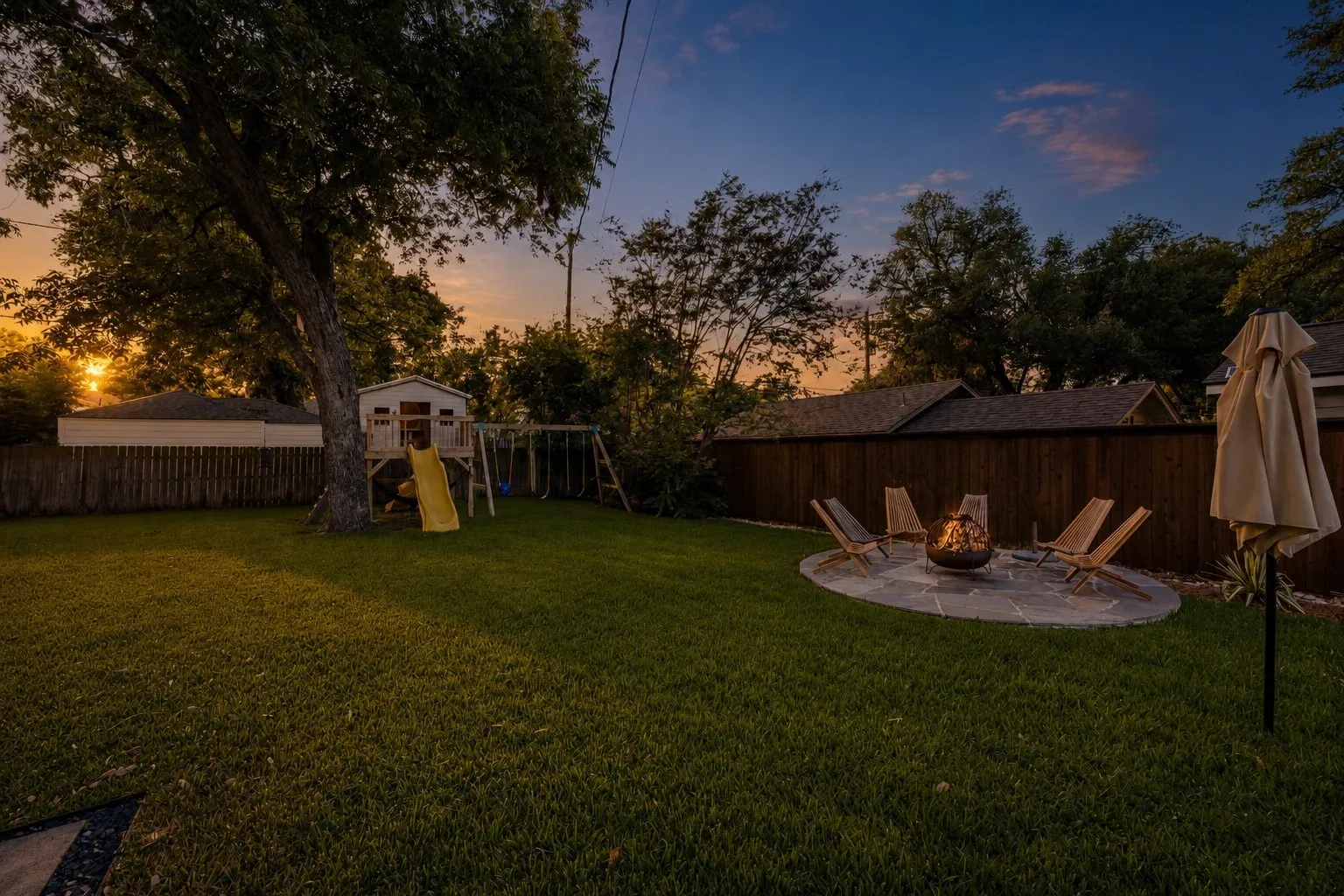 Backyard at Dusk