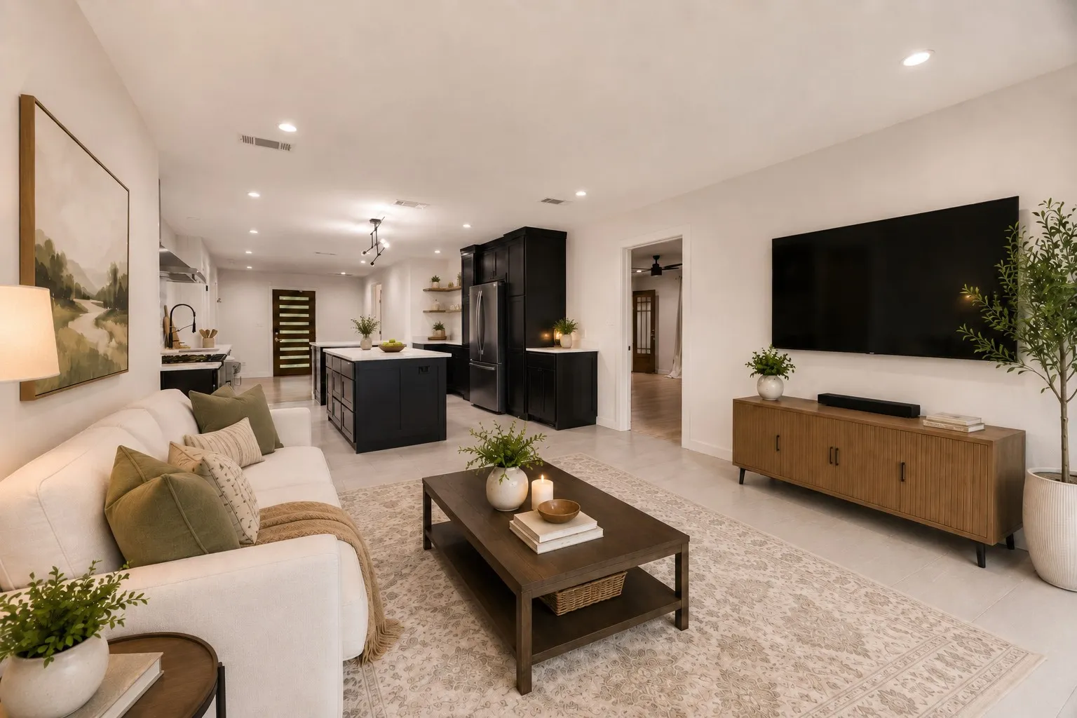 Open Concept Kitchen and Living room