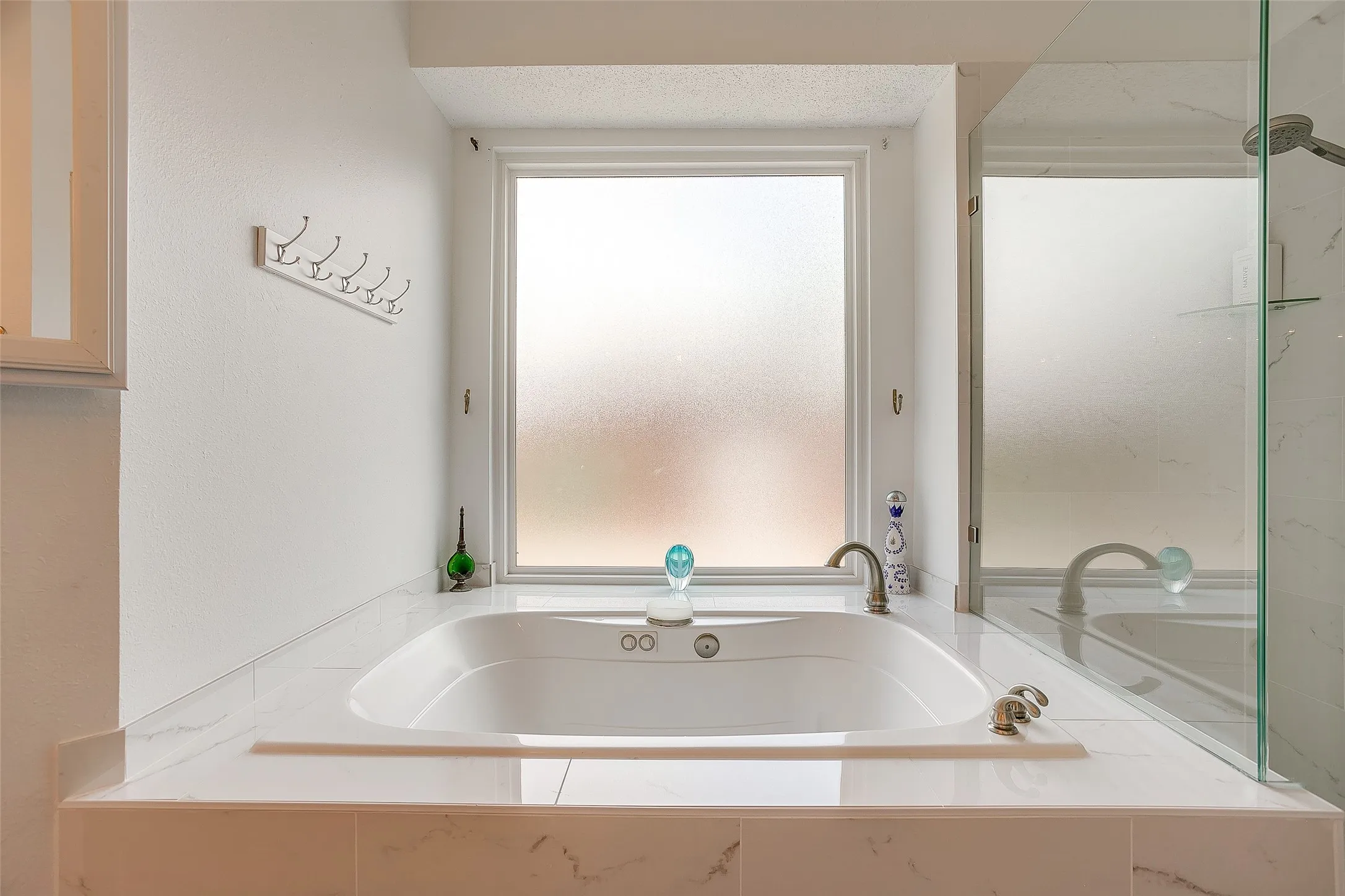 Relax in your jetted soaking tub.