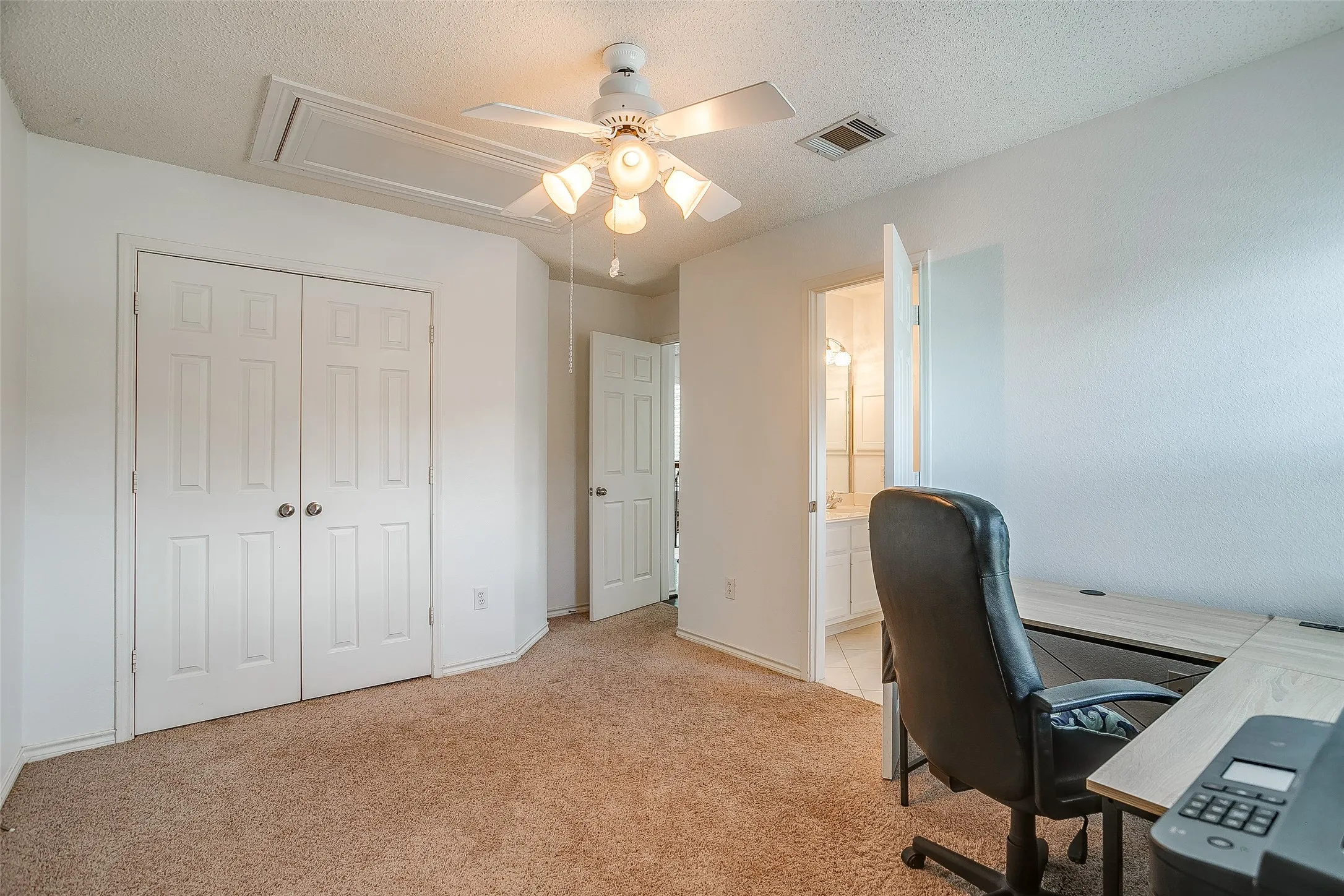 One of three secondary bedrooms upstairs.