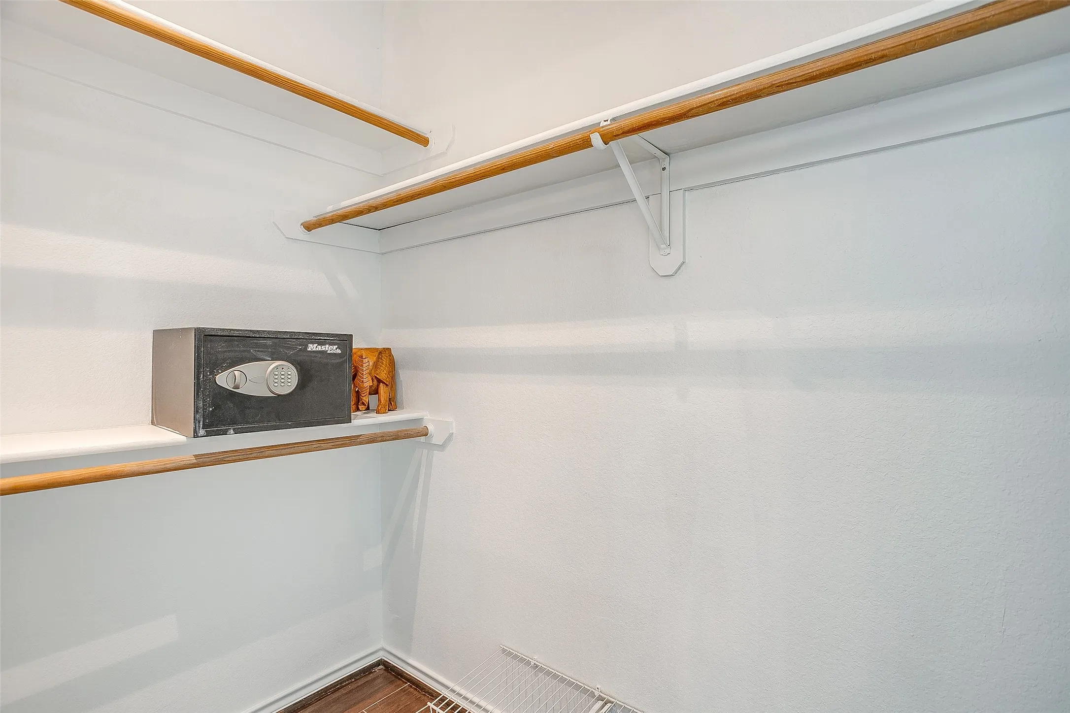 One of two large walk in closets for the primary suite.
