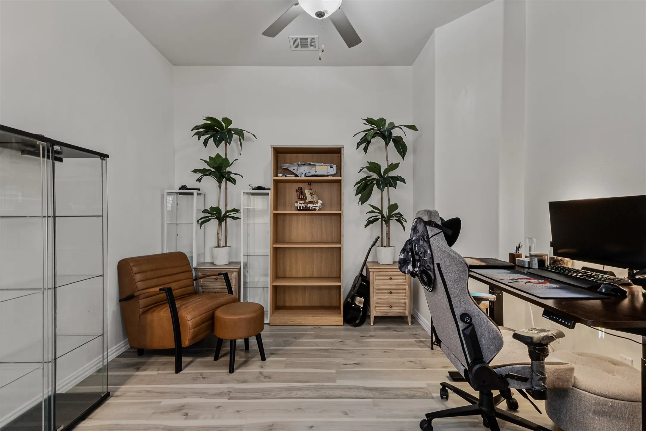 Dedicated office with  french doors