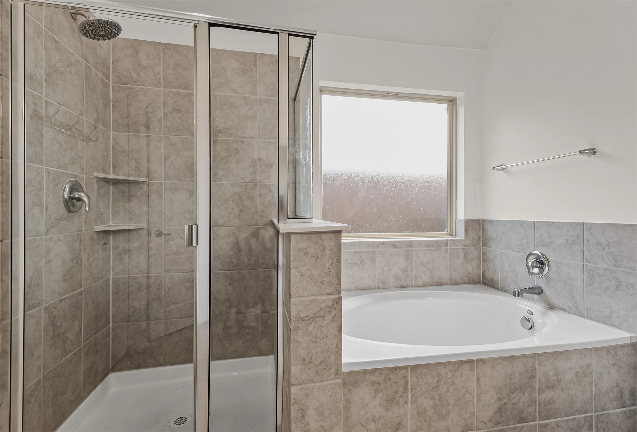 Primary bath separate shower and garden tub