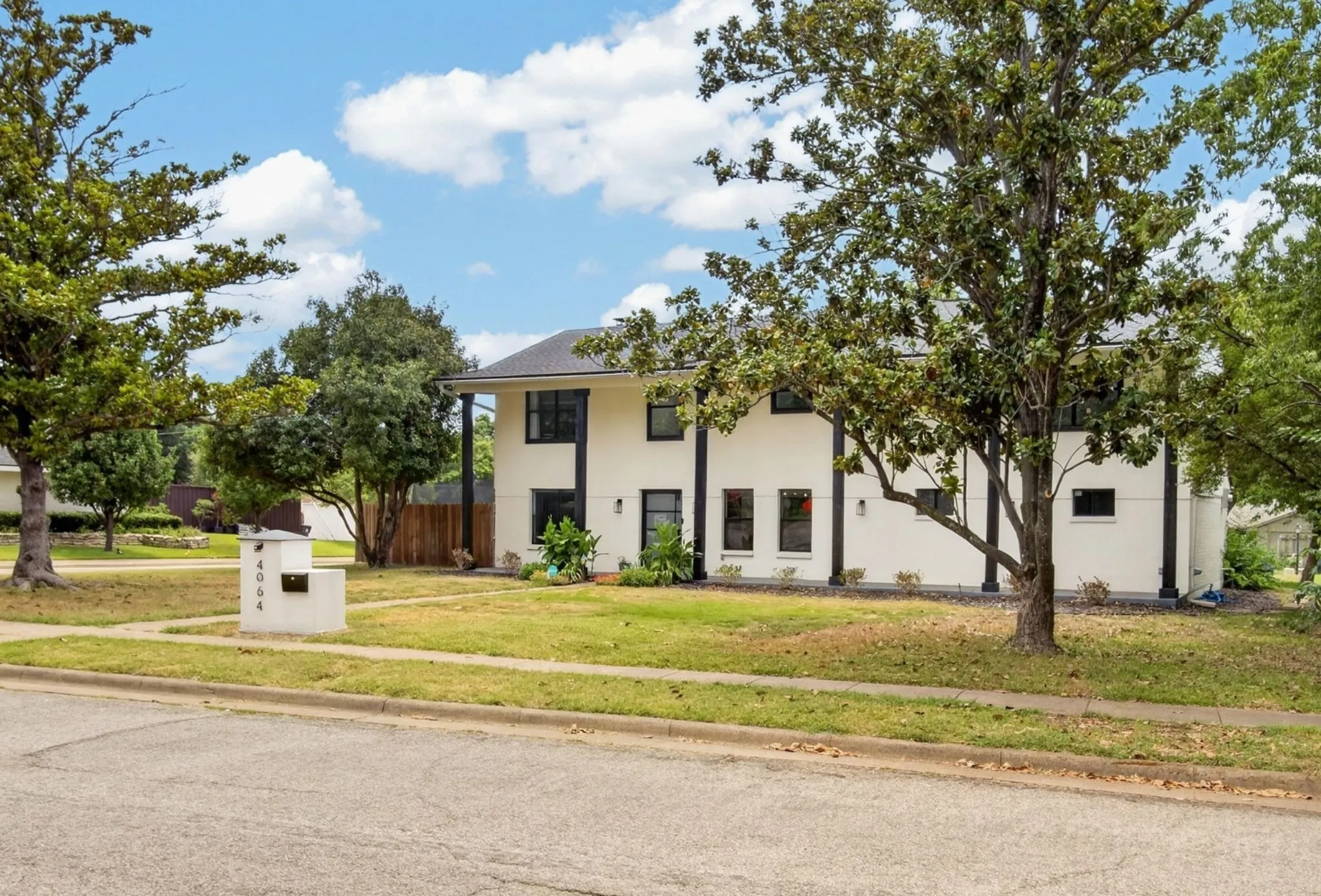 Large corner lot.