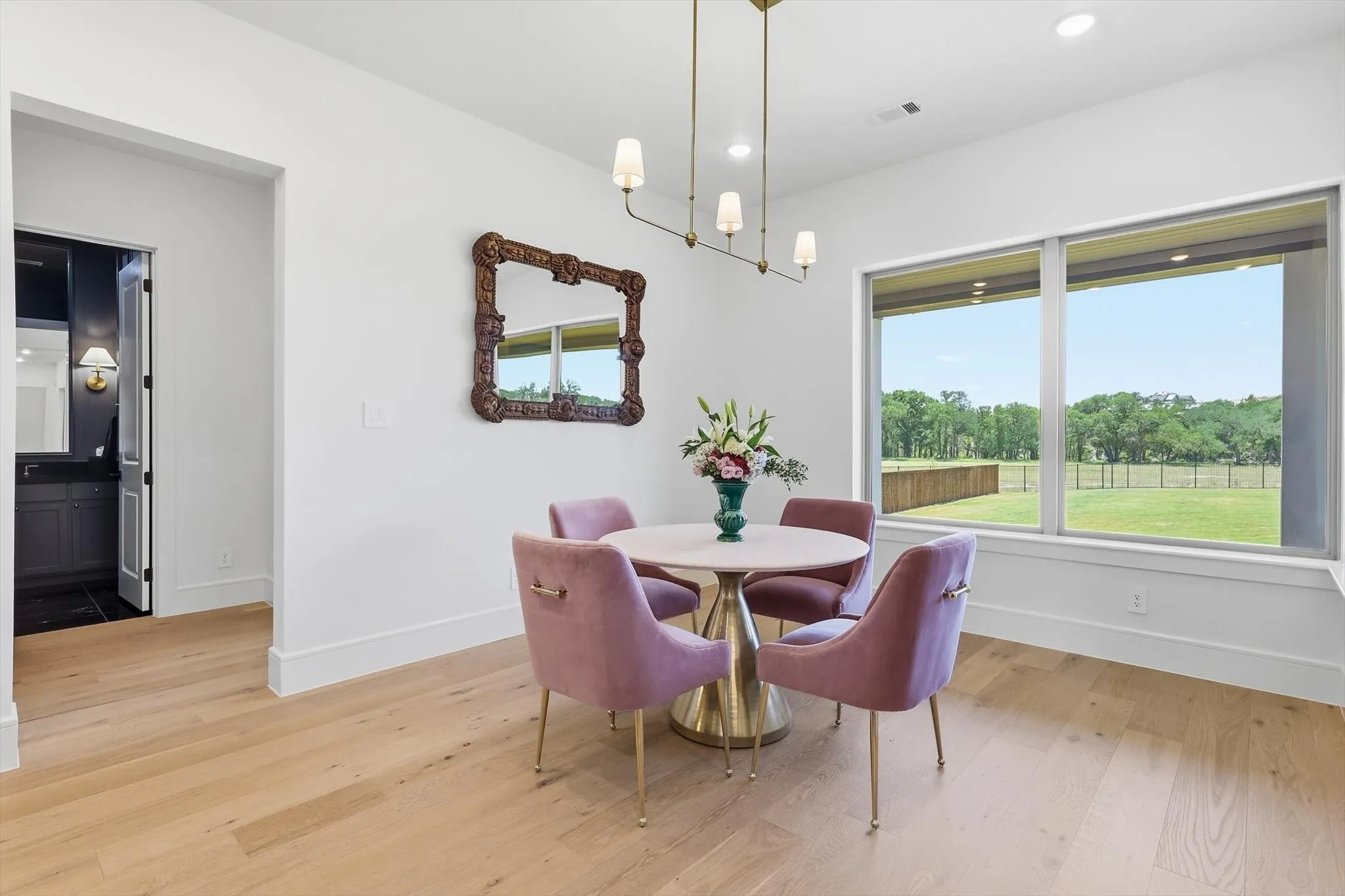 The dining space is large enough for plenty of seating.