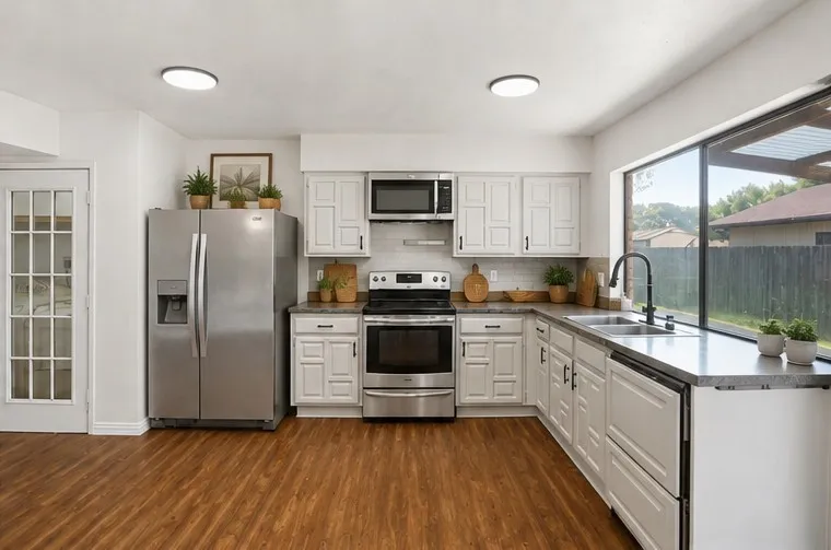 Digitally staged to show options