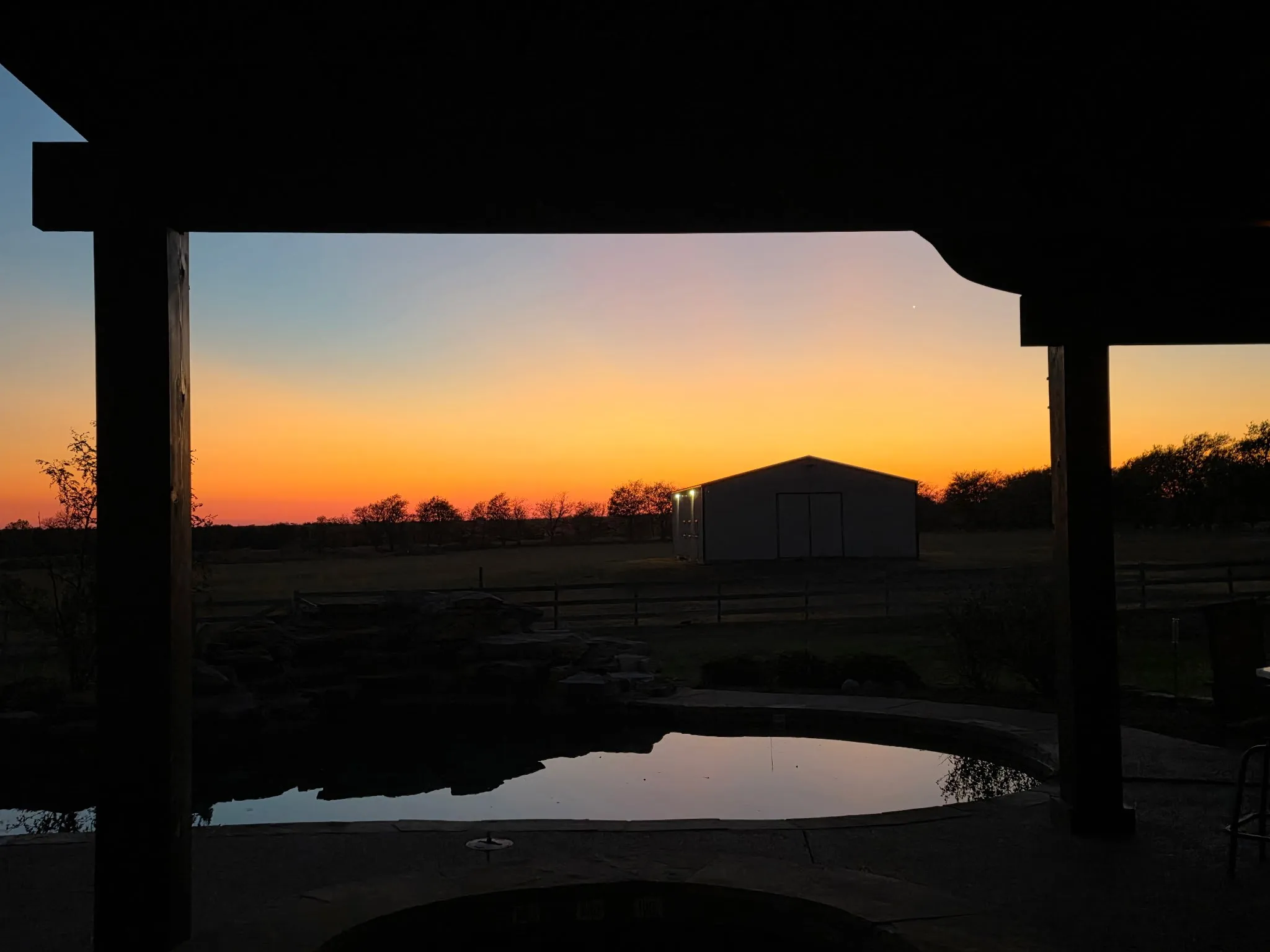 Sunset off the back porch