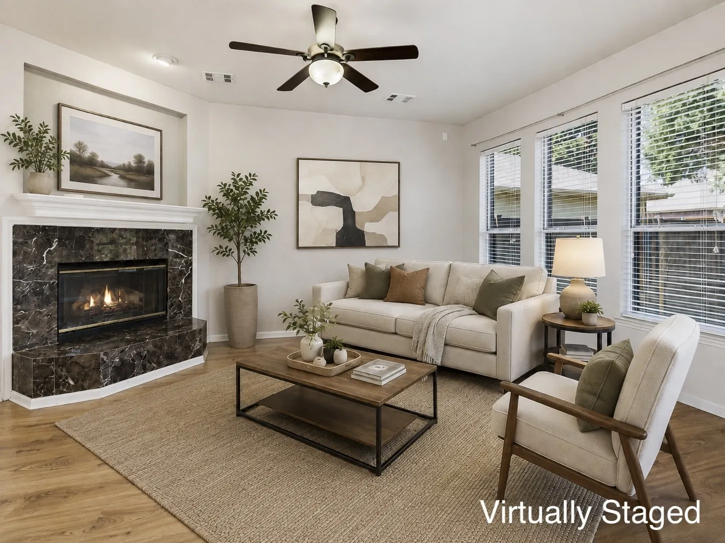 Living Room Virtually Staged
