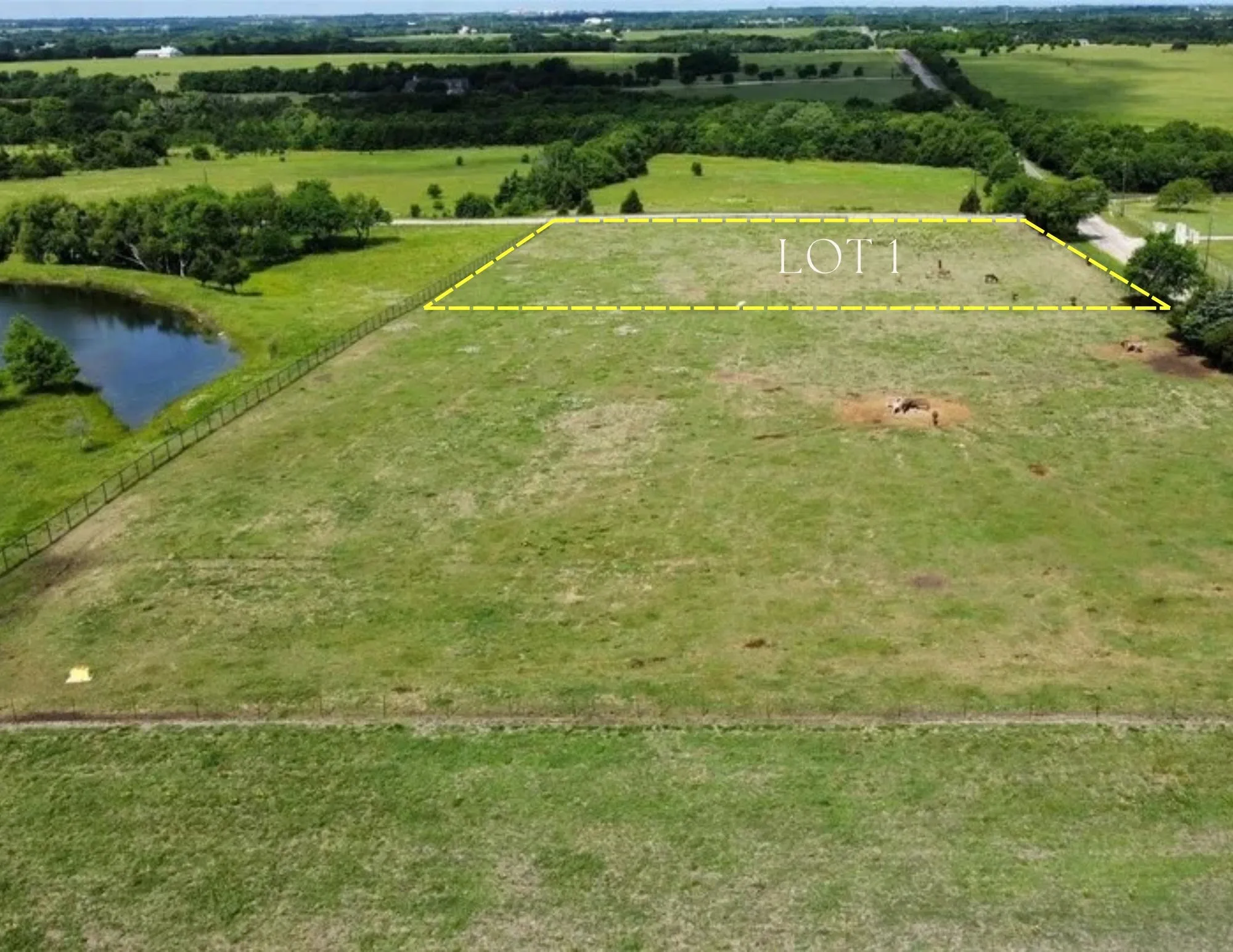 Last lot remaining! Lot 1, treed corner lot