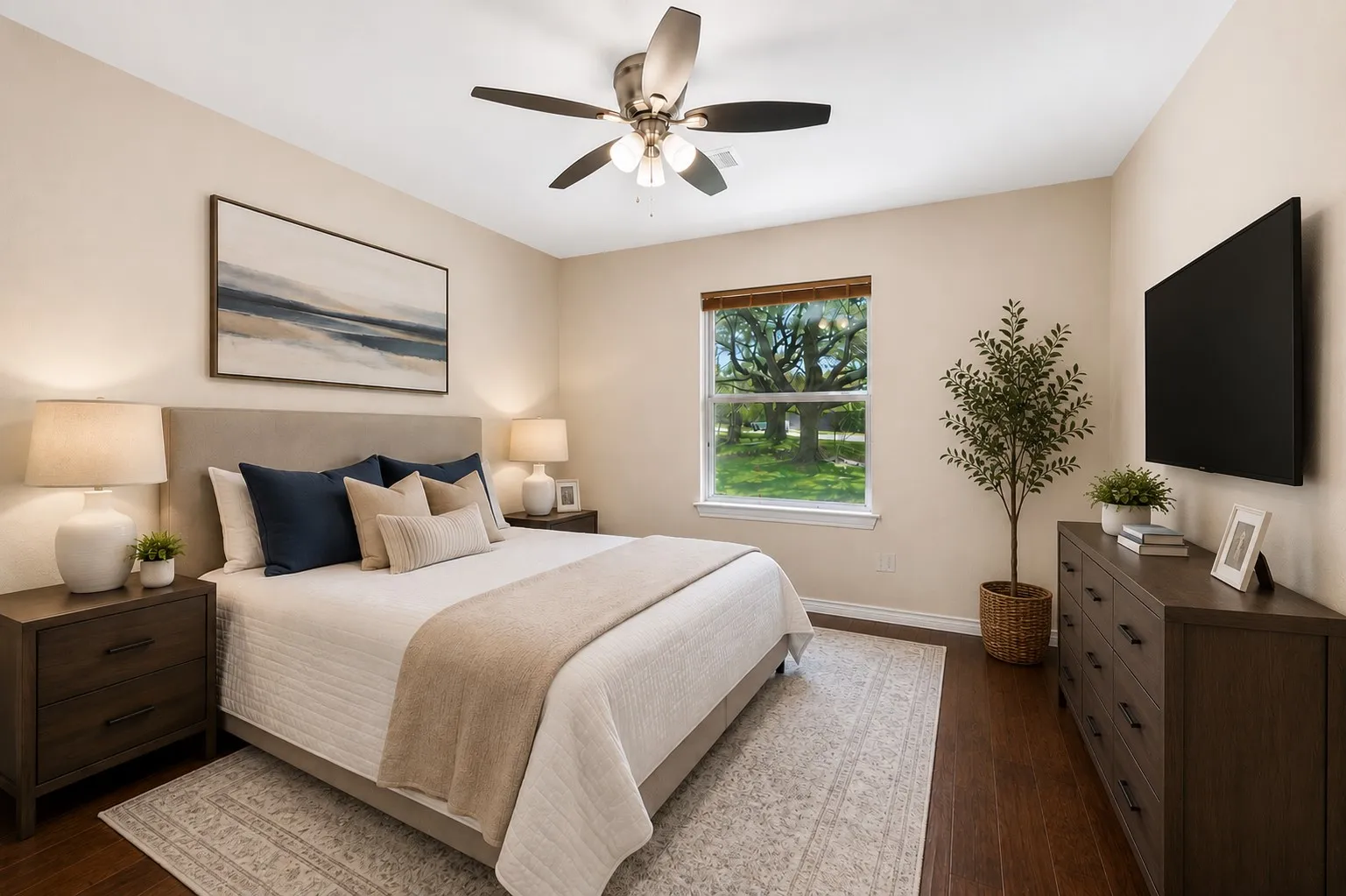 gym room staged as a bedroom