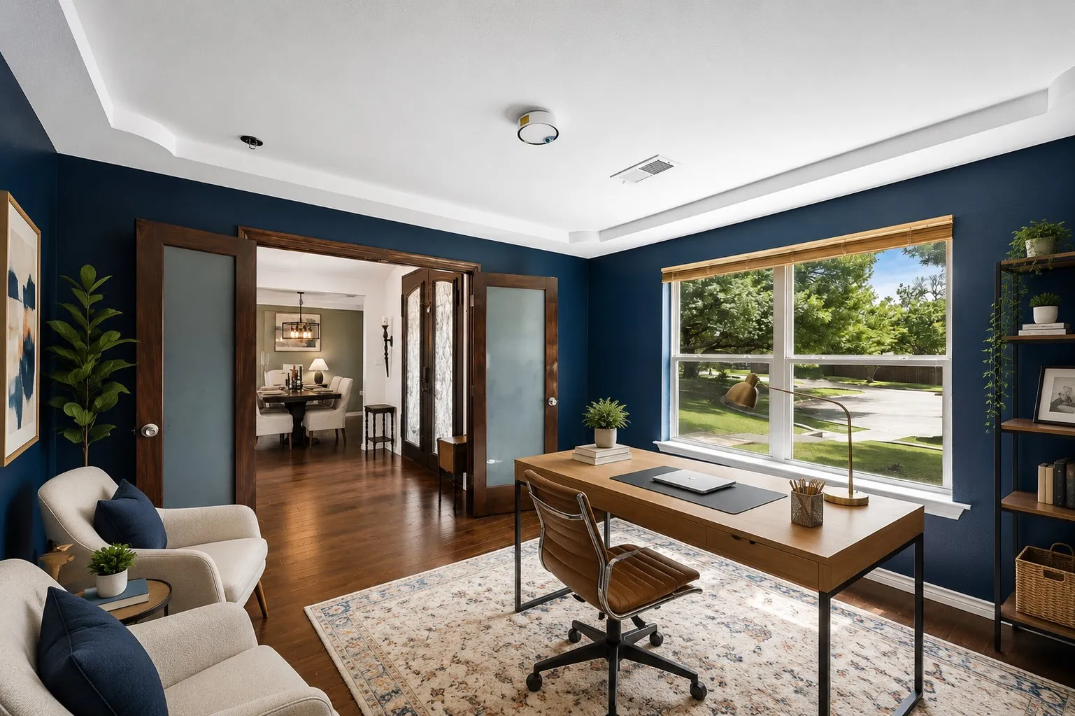 virtually staged office/flex room