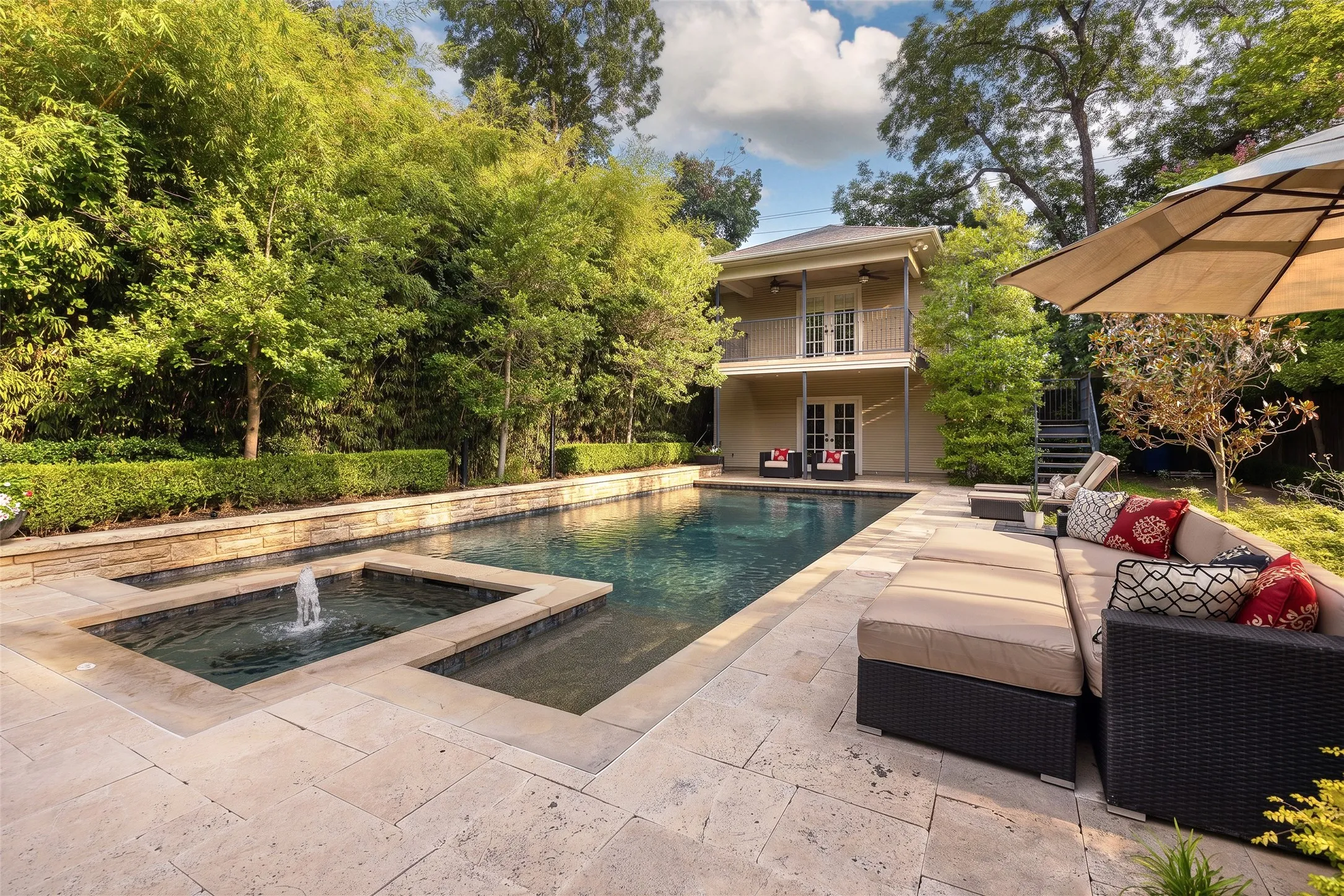 With Water Feature and spa