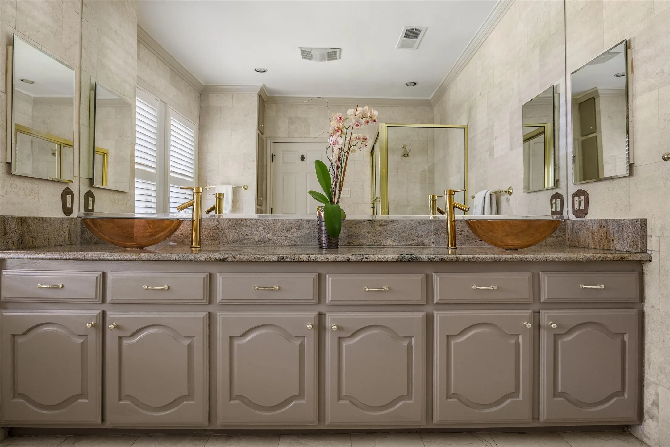 En Suite with fresh paint and hardware