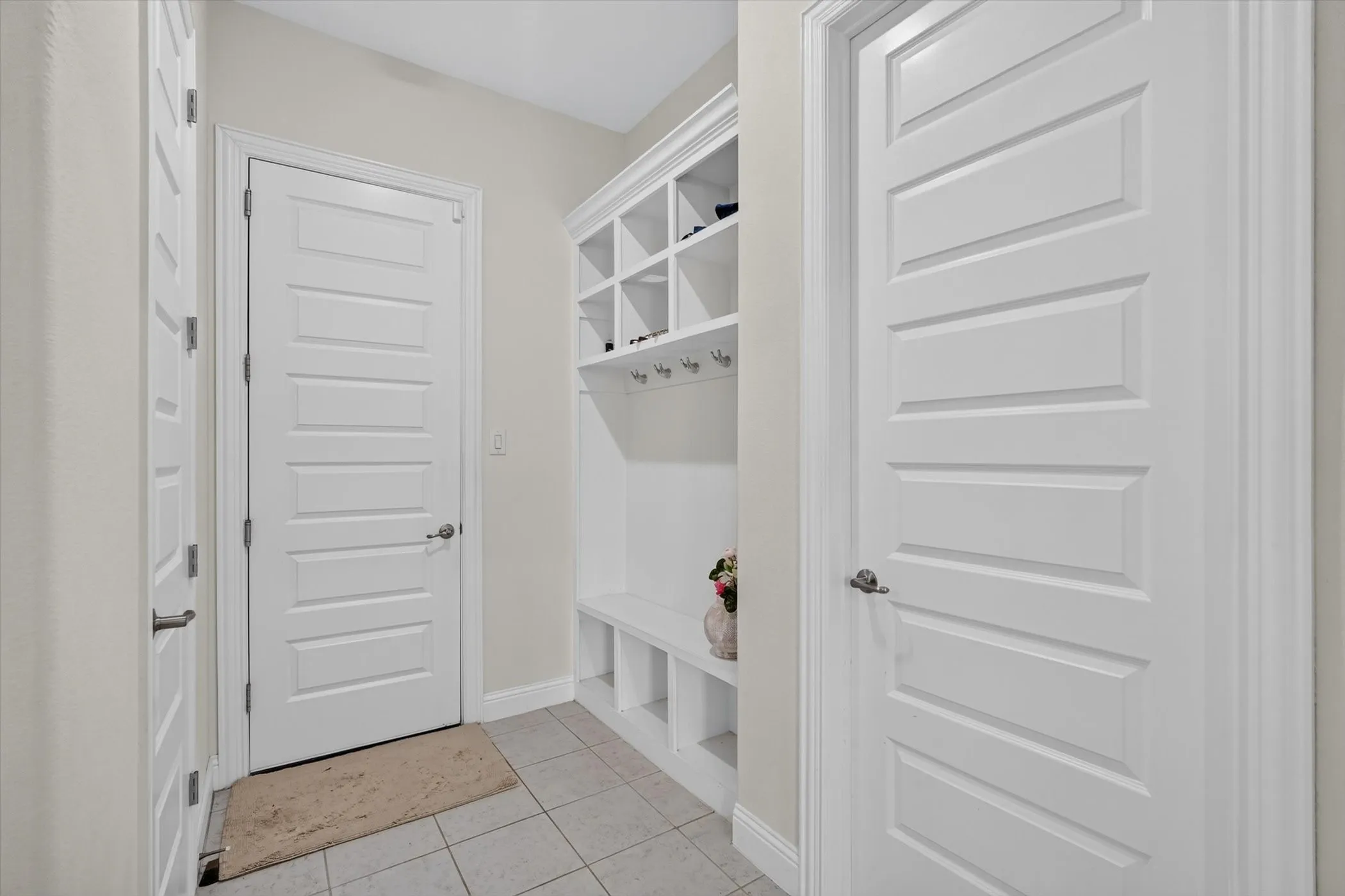 Extra storage off of garage