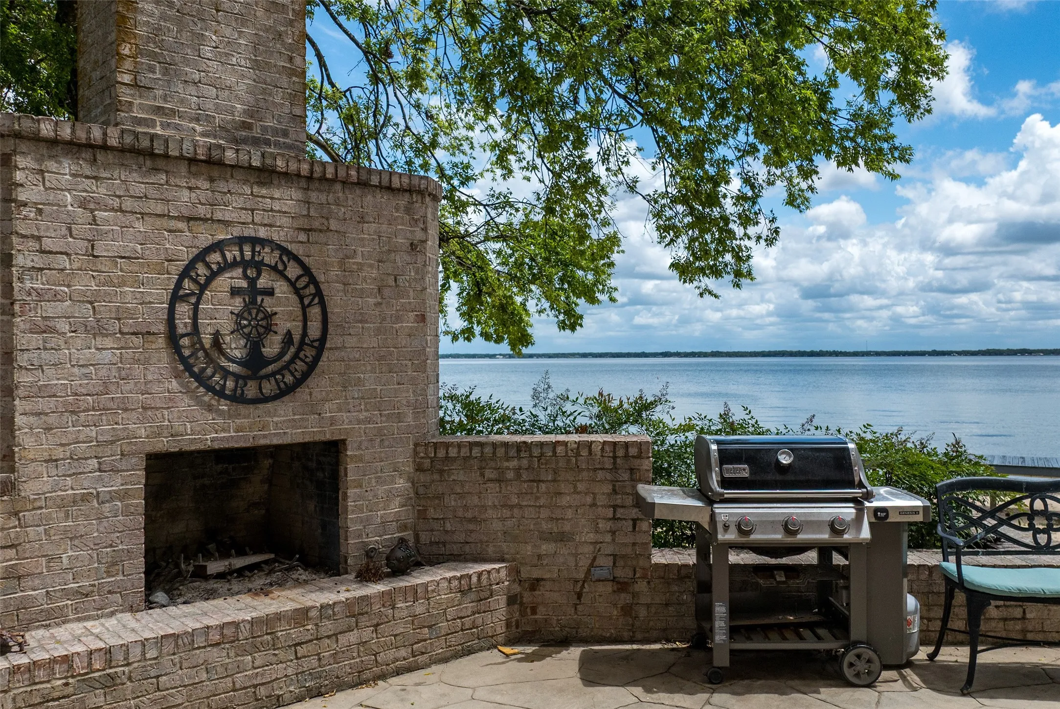 Main House Outdoor Fireplace