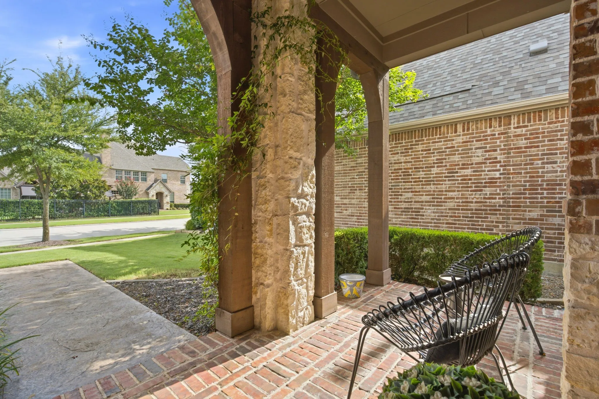 A welcoming front porch sets the tone for the home, offering the a blend of charm & lovely curb appeal. Spacious enough for comfortable seating, it's an inviting spot to enjoy your morning coffee or greet neighbors as they pass by. Come on in.......