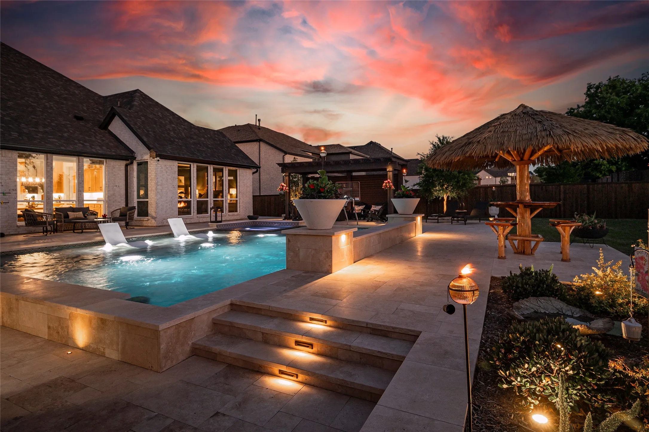 Another view of the beautiful backyard paradise. Imagine relaxing here while enjoying family and entertaining guests!