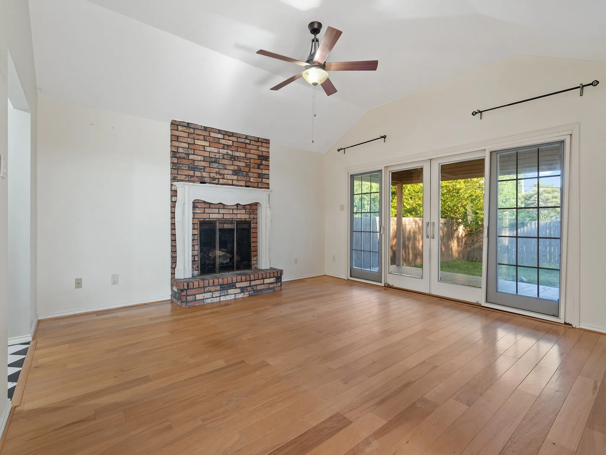 Living area toward patio doors closed
