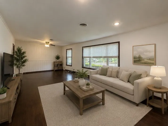 VIRTUALLY STAGED LIVING ROOM