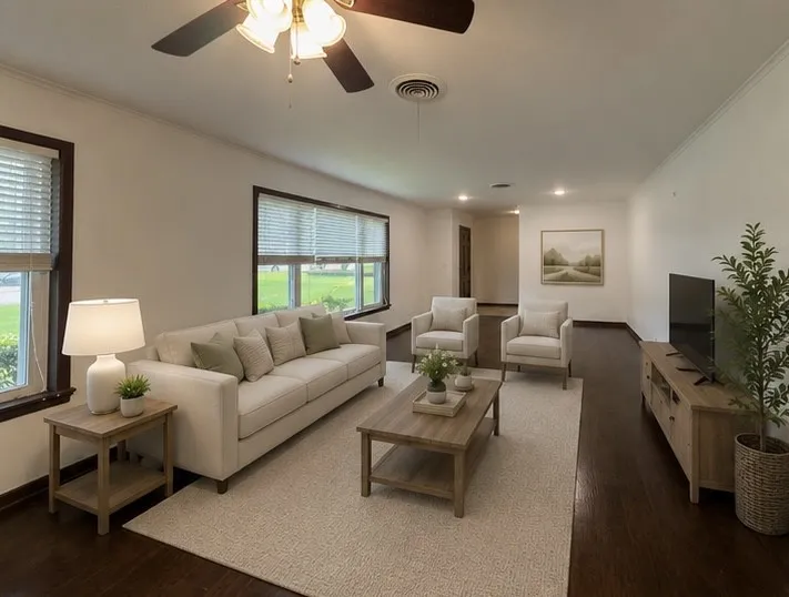 VIRTUALLY STAGED LIVING ROOM