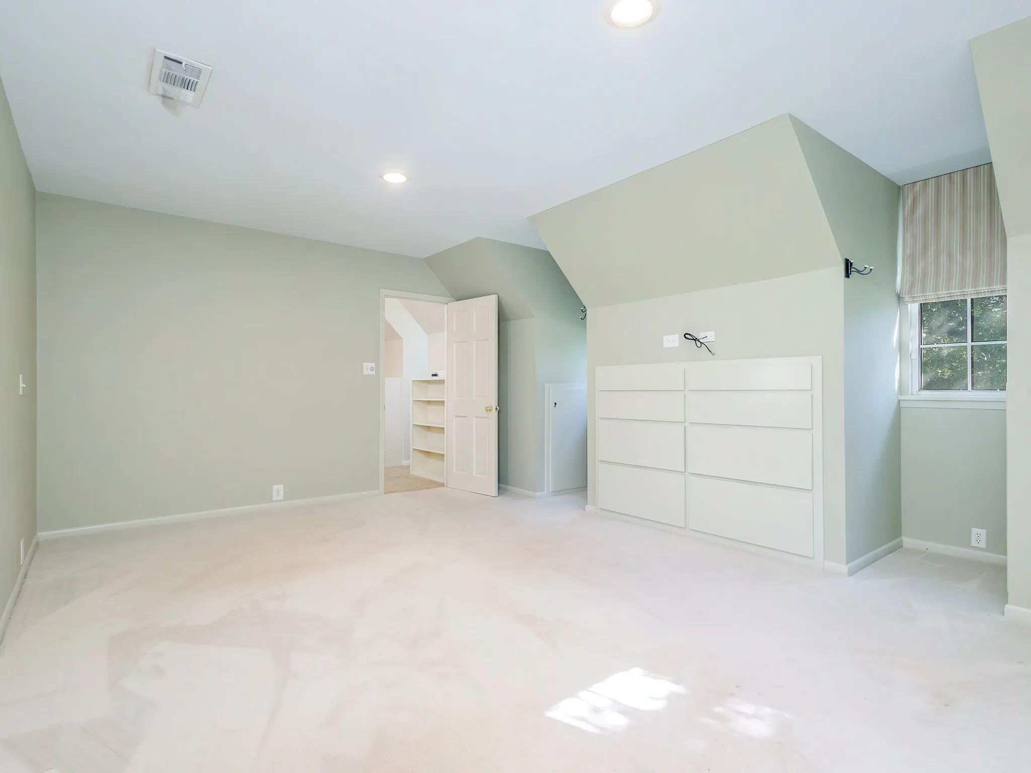 The owner was very creative when building to use available space for storage.