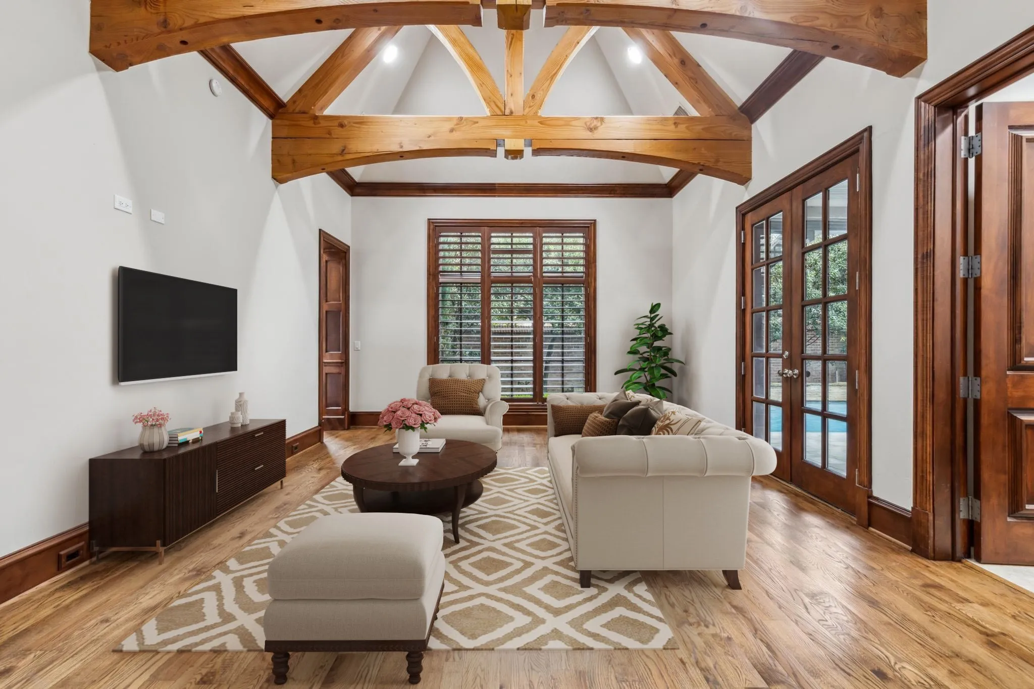 Second living area offering a bathroom, overlooking your backyard oasis