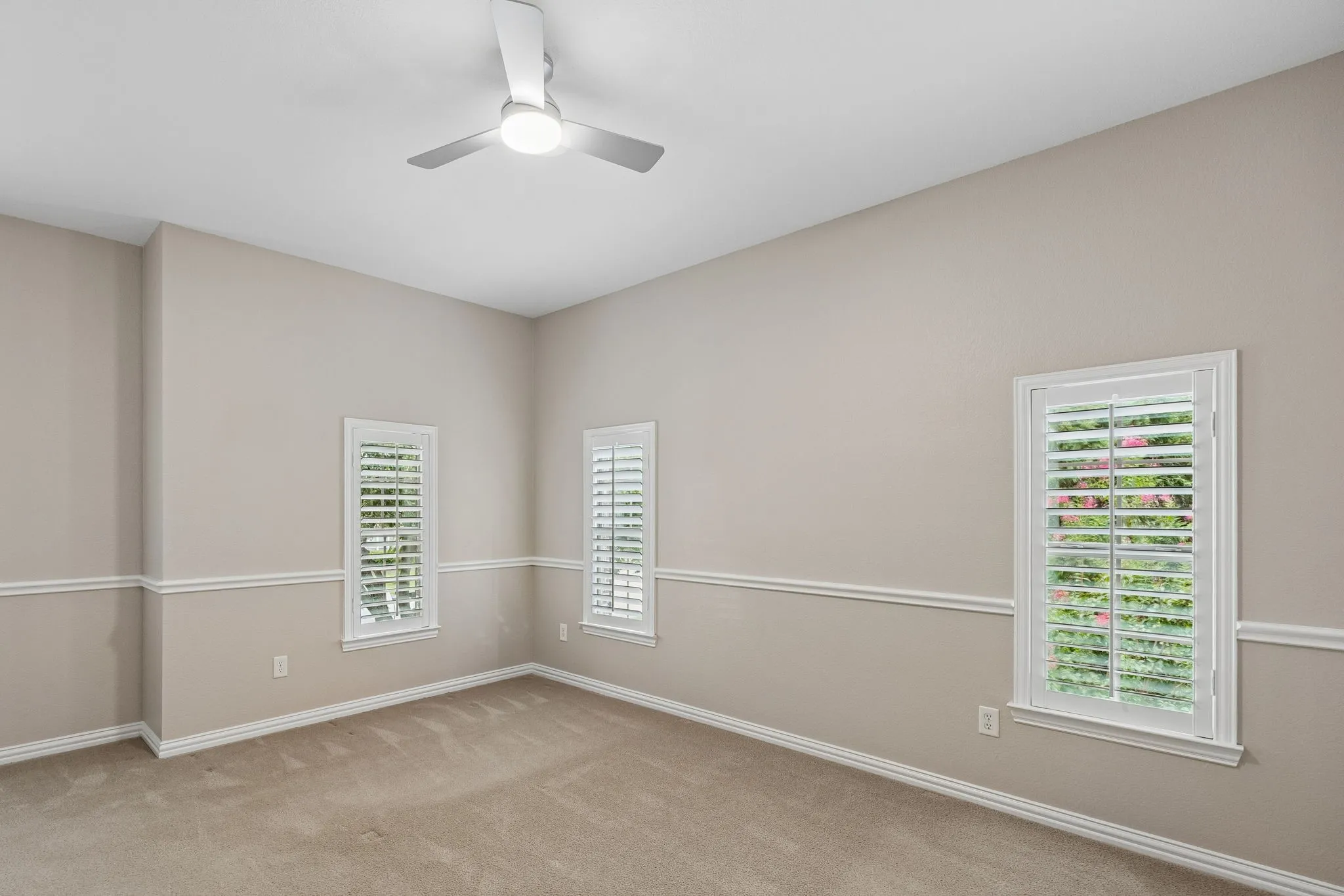 One of three over-sized upstairs bedrooms