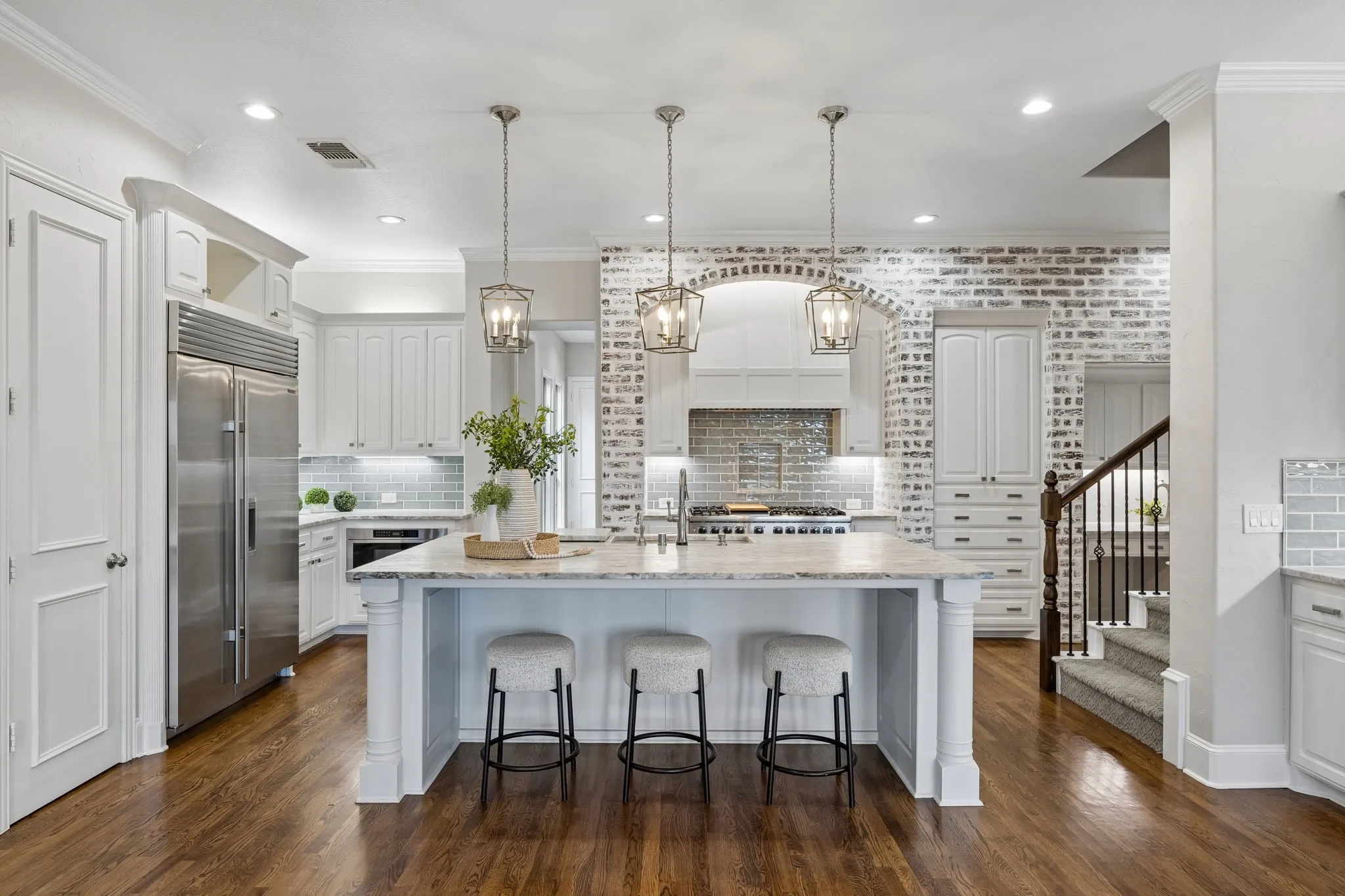 This gourmet kitchen is the centerpiece of the home
