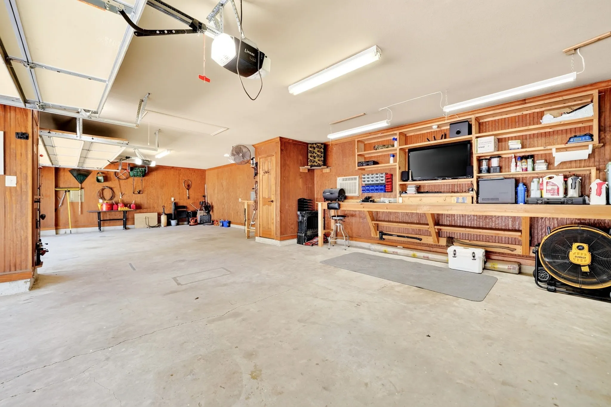 Tons of attic storage in this detached garage / workshop.  Also has 2 closets.