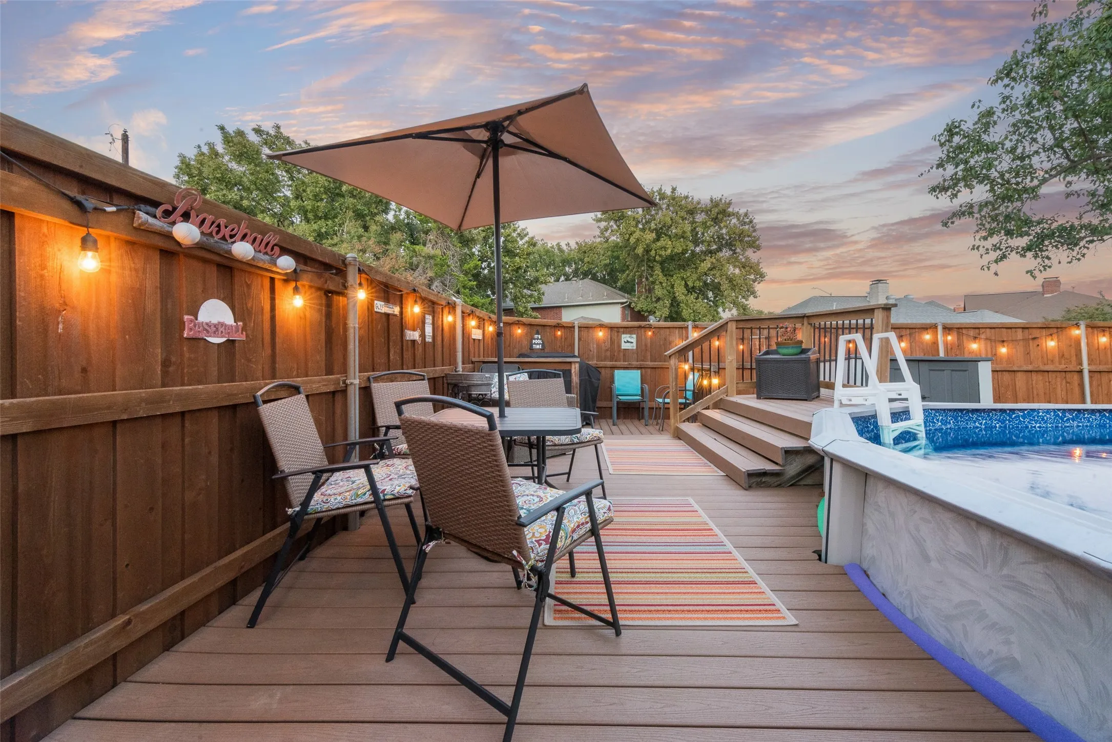 High-performance Trek Decking resists fading, scratches, and stains.