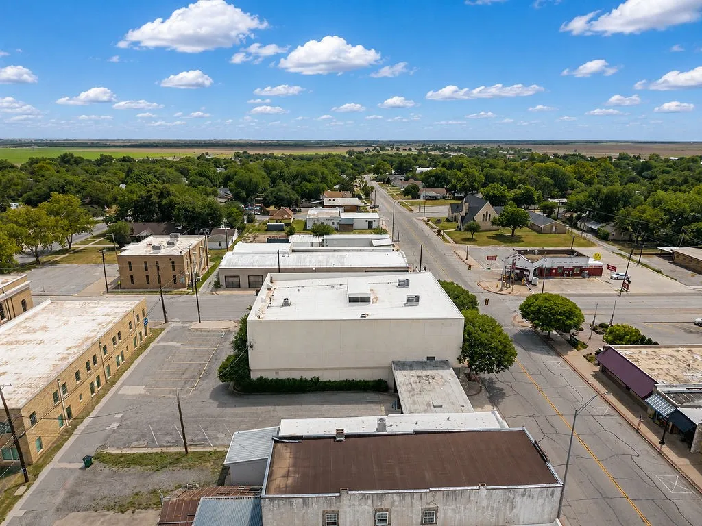 Commercial property featuring a flat roof and a neutral-toned exterior