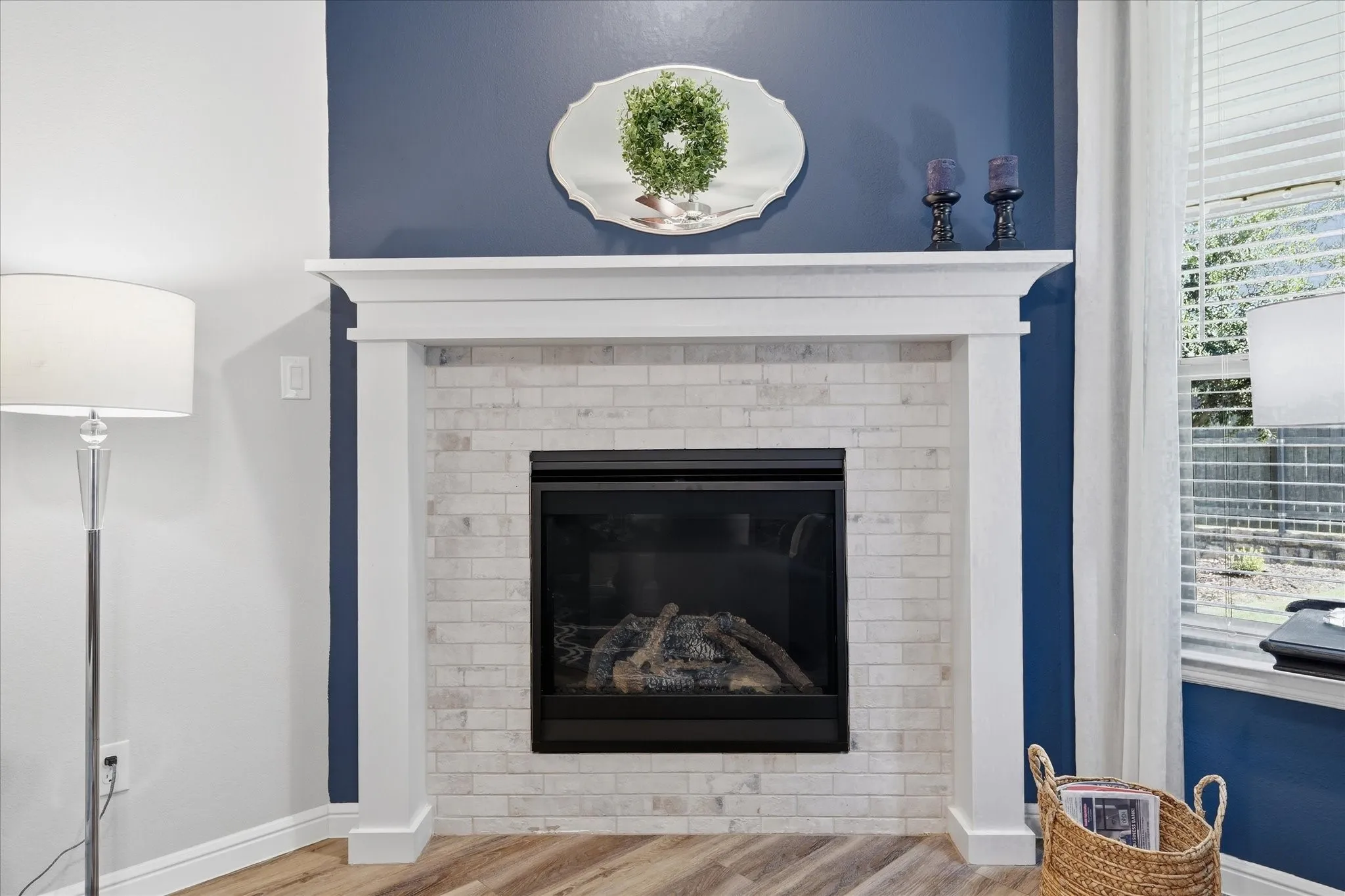 Fireplace.