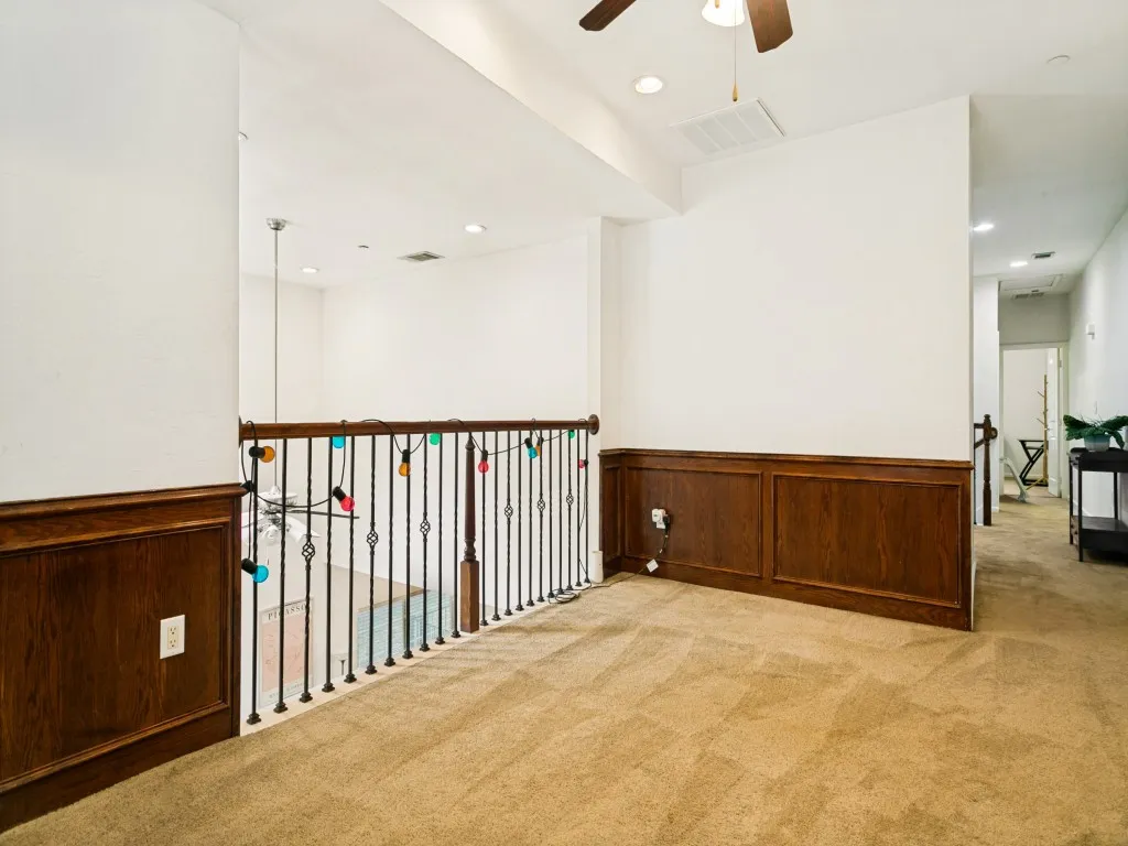 flex space for game room or family room upstairs