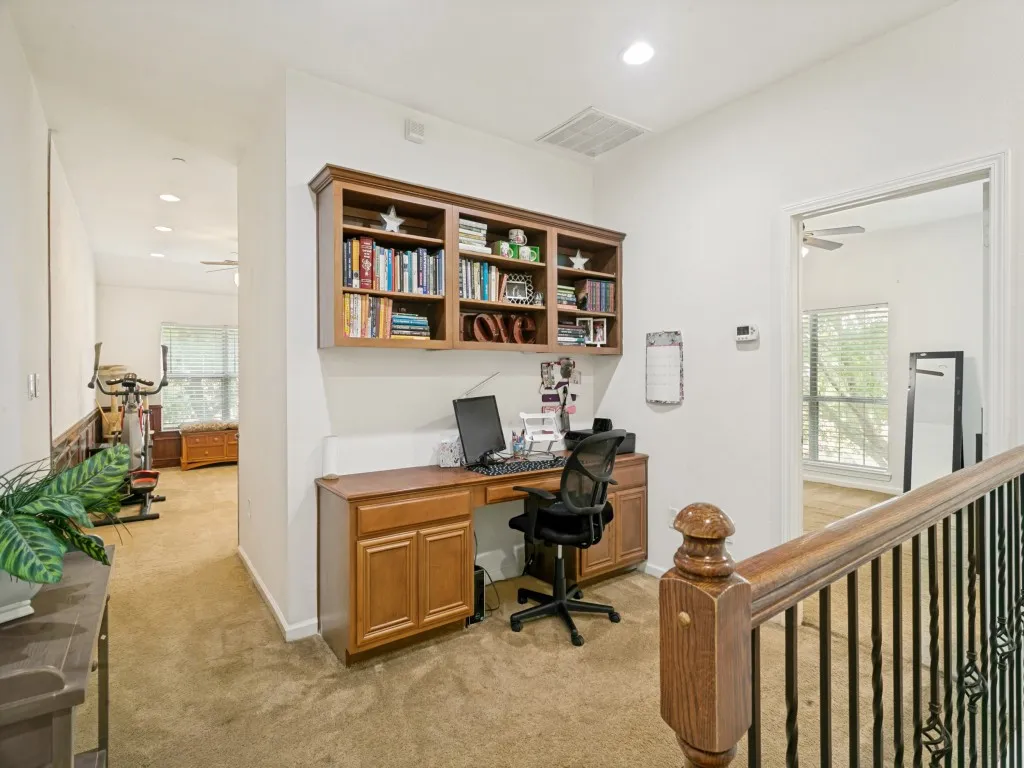 upstairs office area