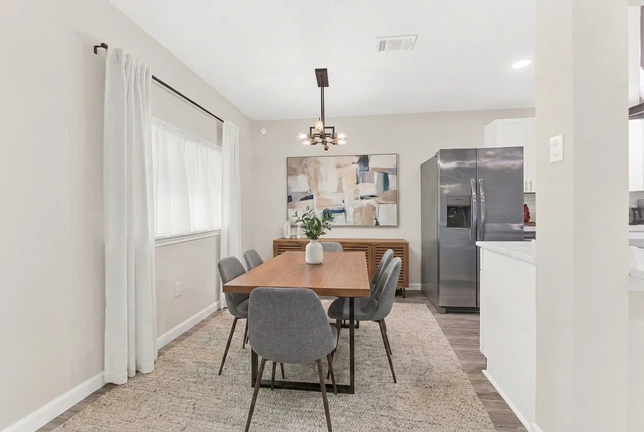 Breakfast area off kitchen - virtually staged