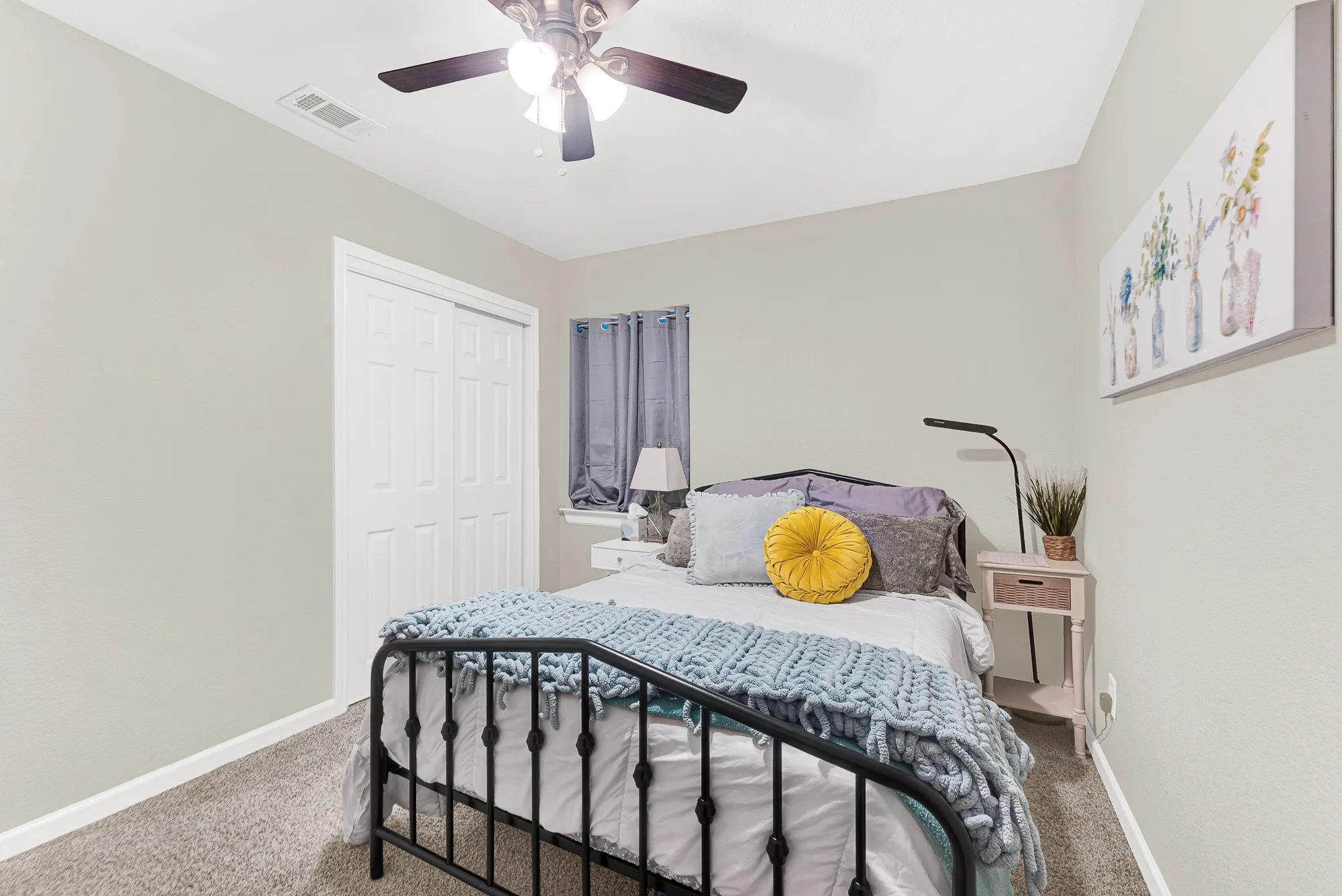 Enjoy 2 secondary bedrooms, with recent paint & carpet