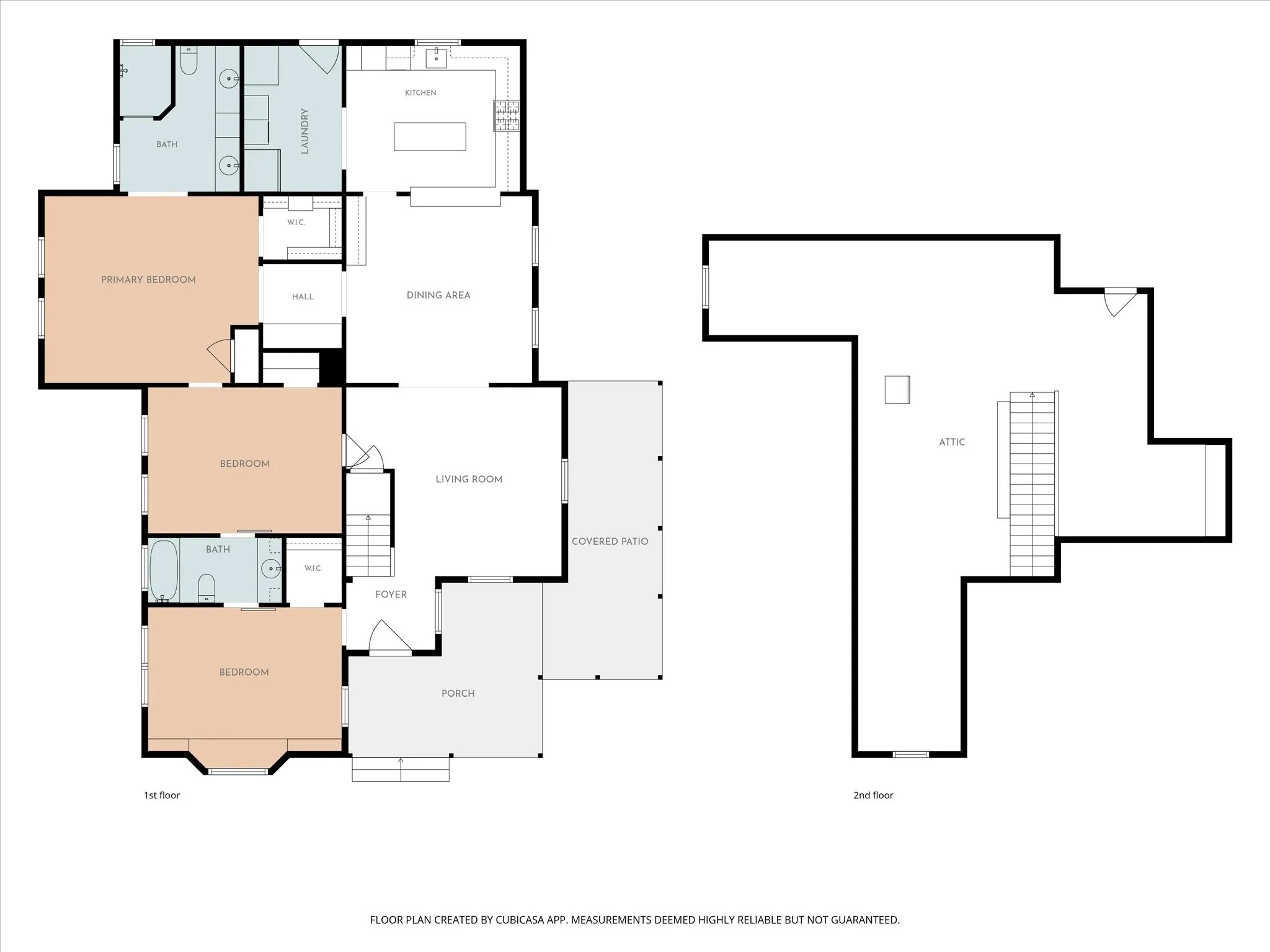 Attic is second story that can be used as a second living room or gameroom/hobby room