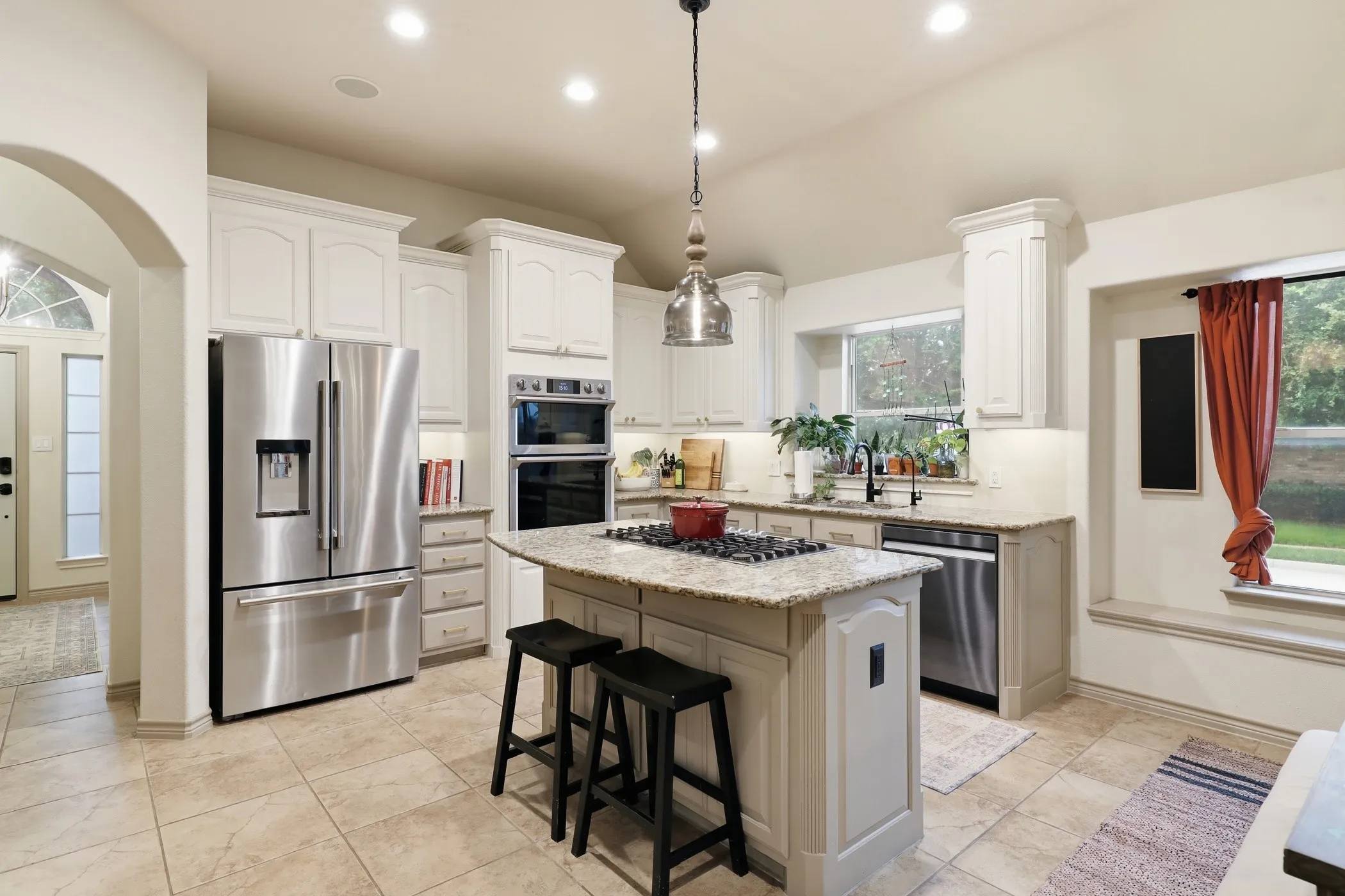 Open island kitchen.