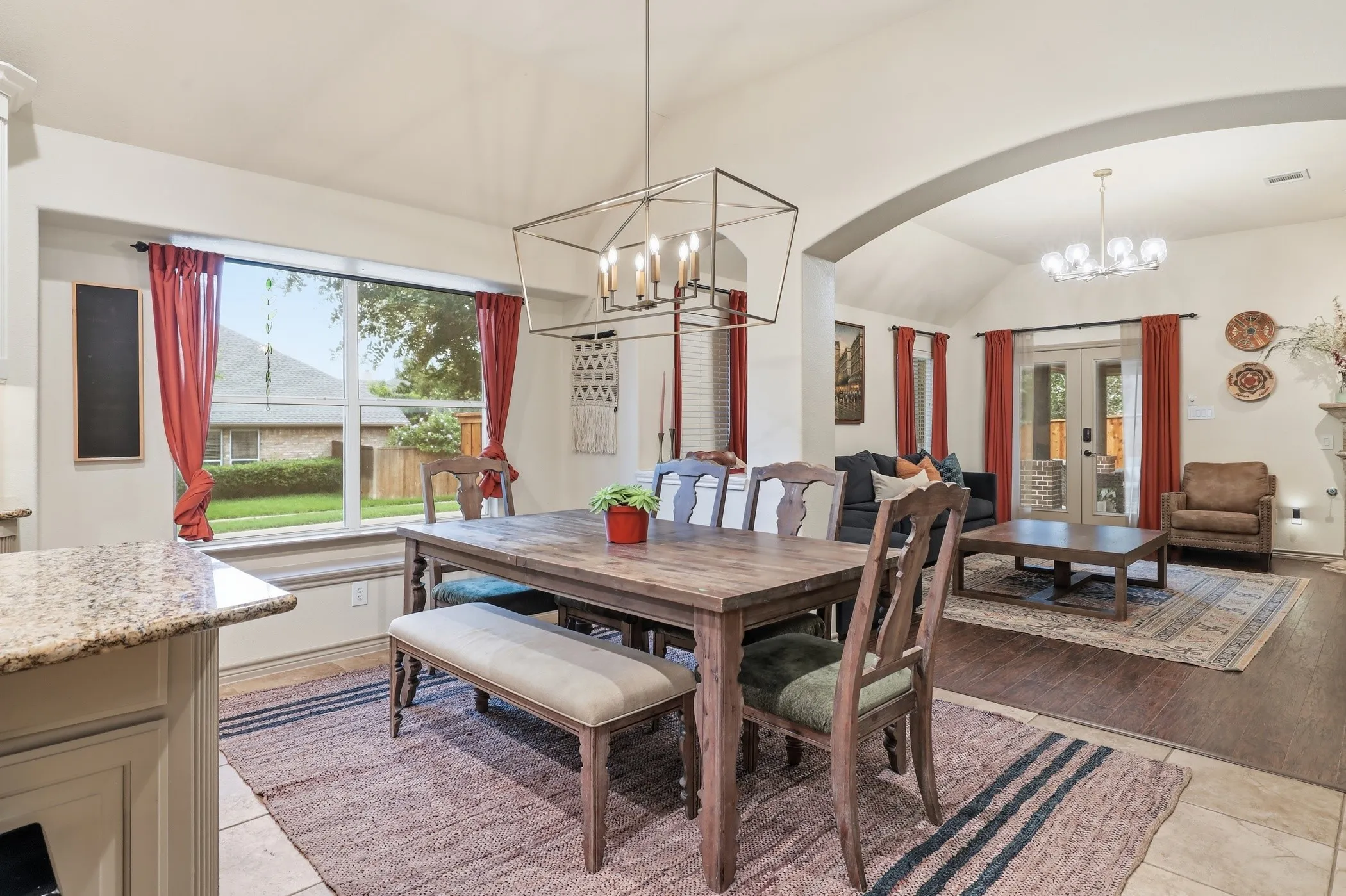 Open concept dining.