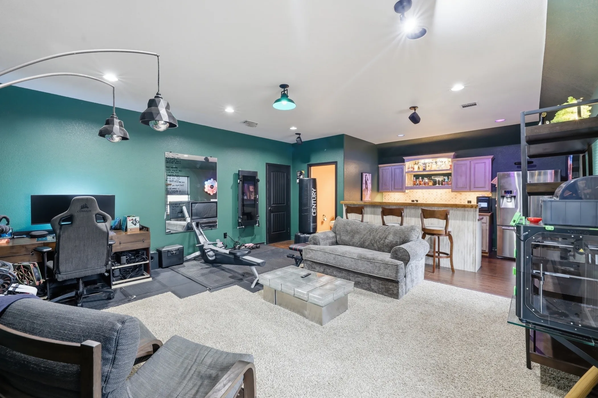 Upstairs huge gameroom with bar / snack counter!