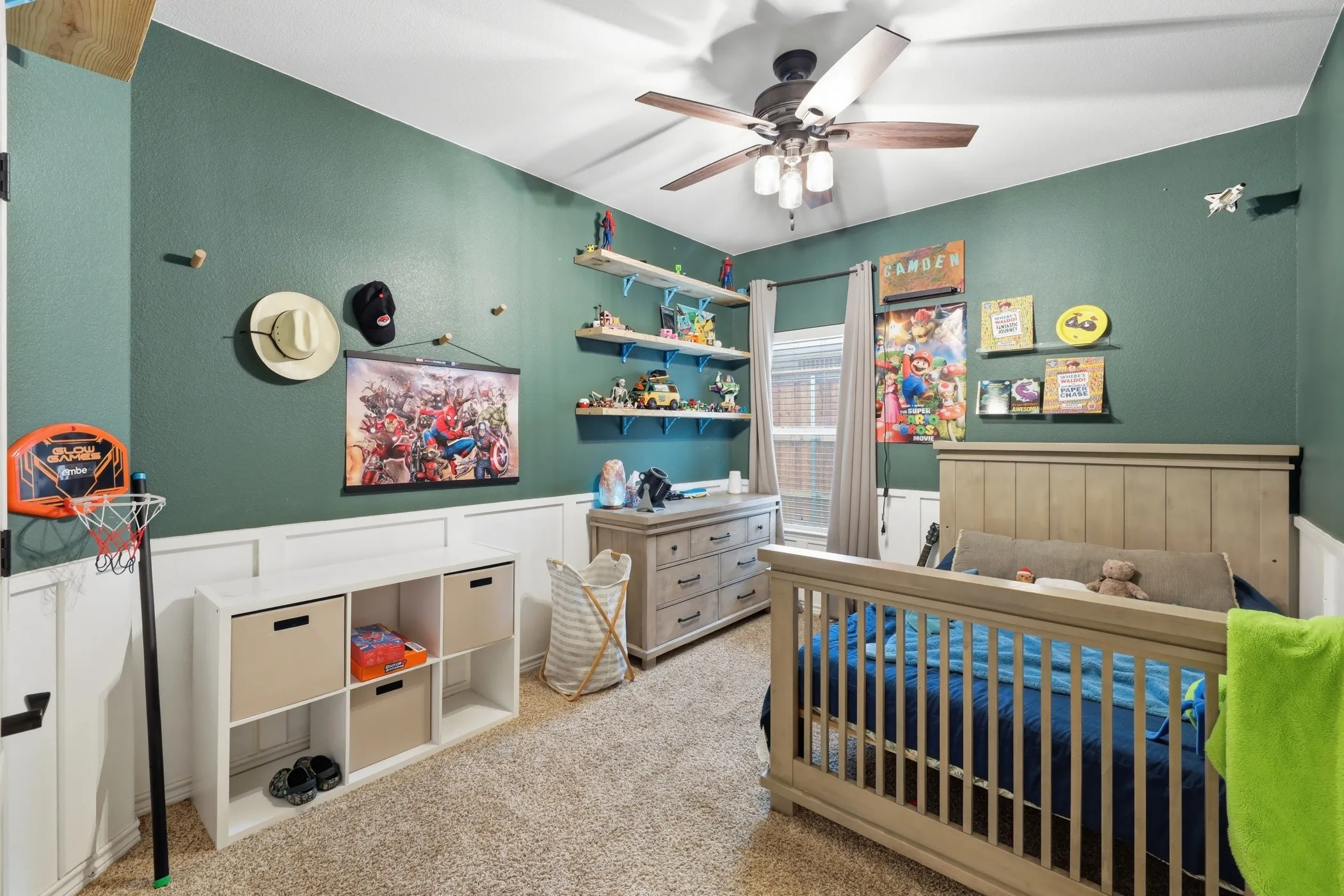 Secondary bedroom split from primary.