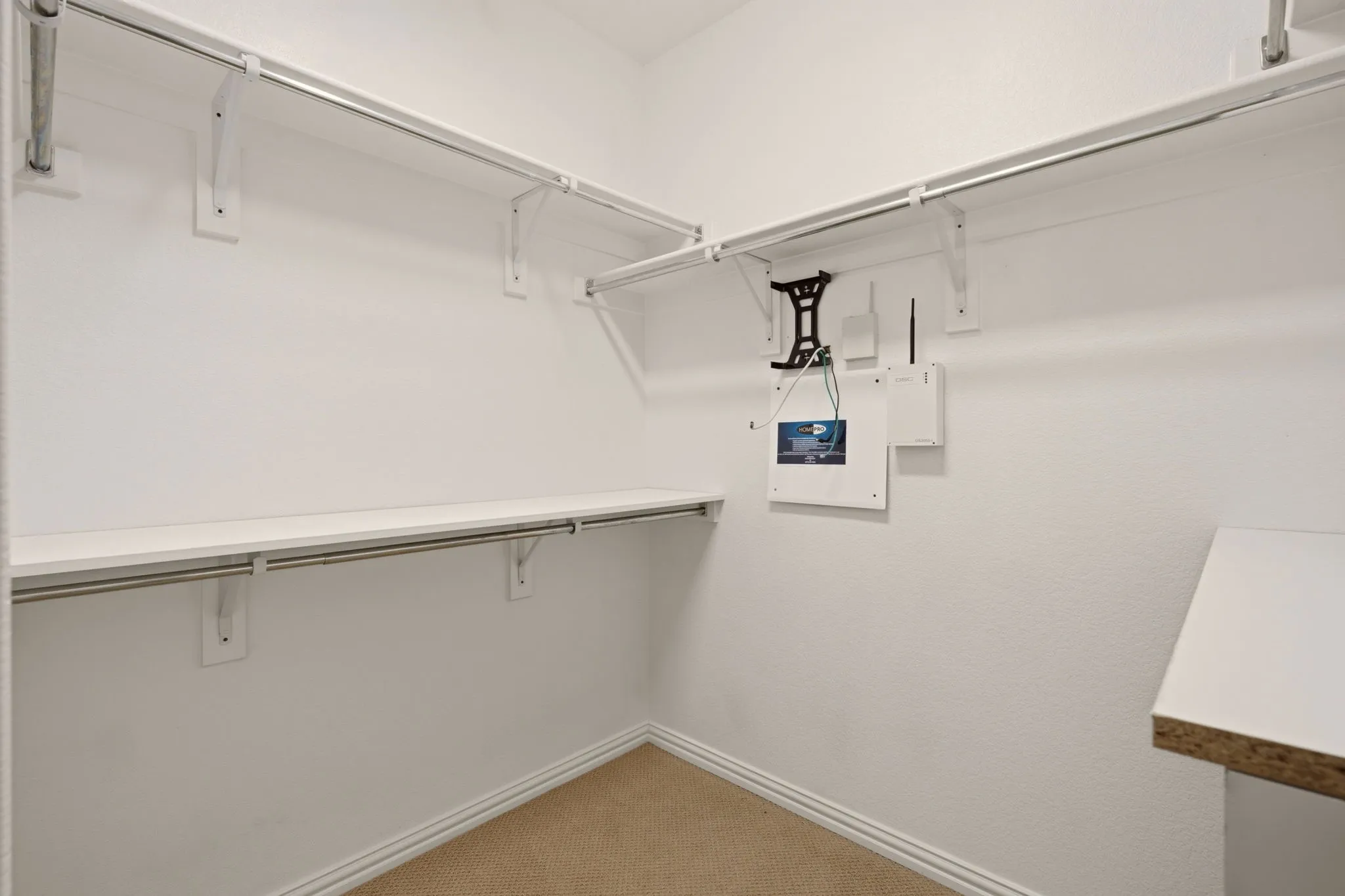 Primary closet