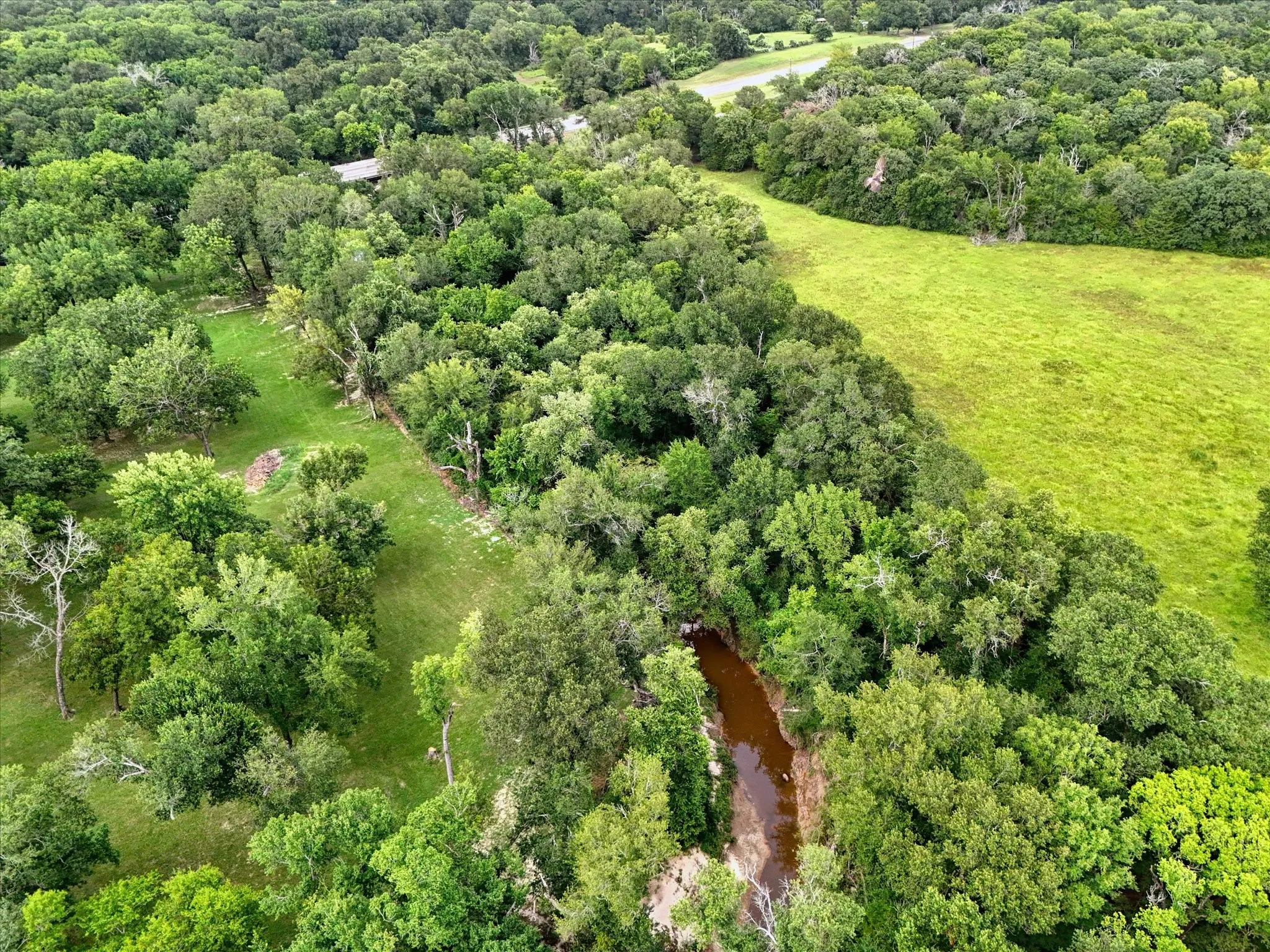 Aerial view of bordering Turkey Creek