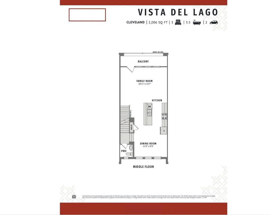 2nd Floor. Living room and kitchen.